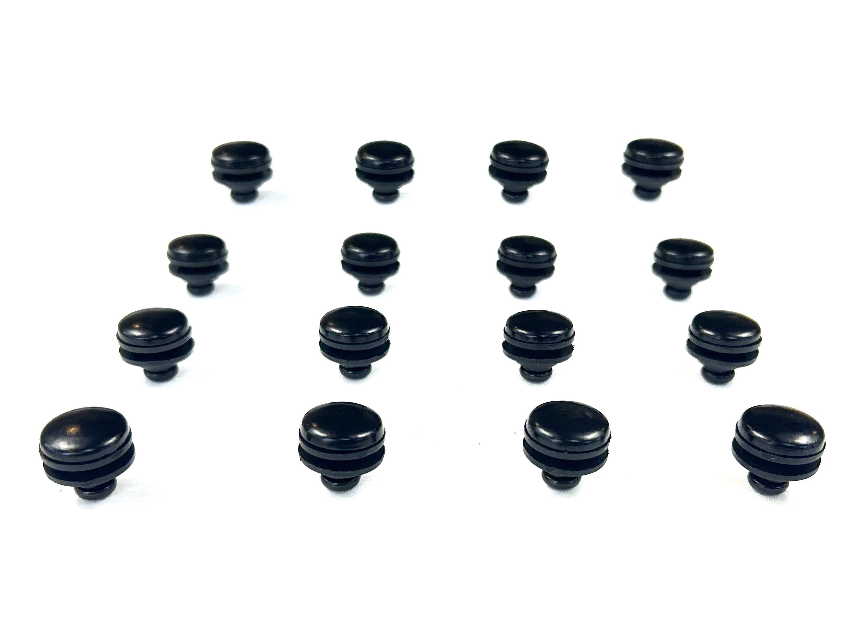 Canopy 16 x Black Round Head Glass Window Mounting Hardware Bolts