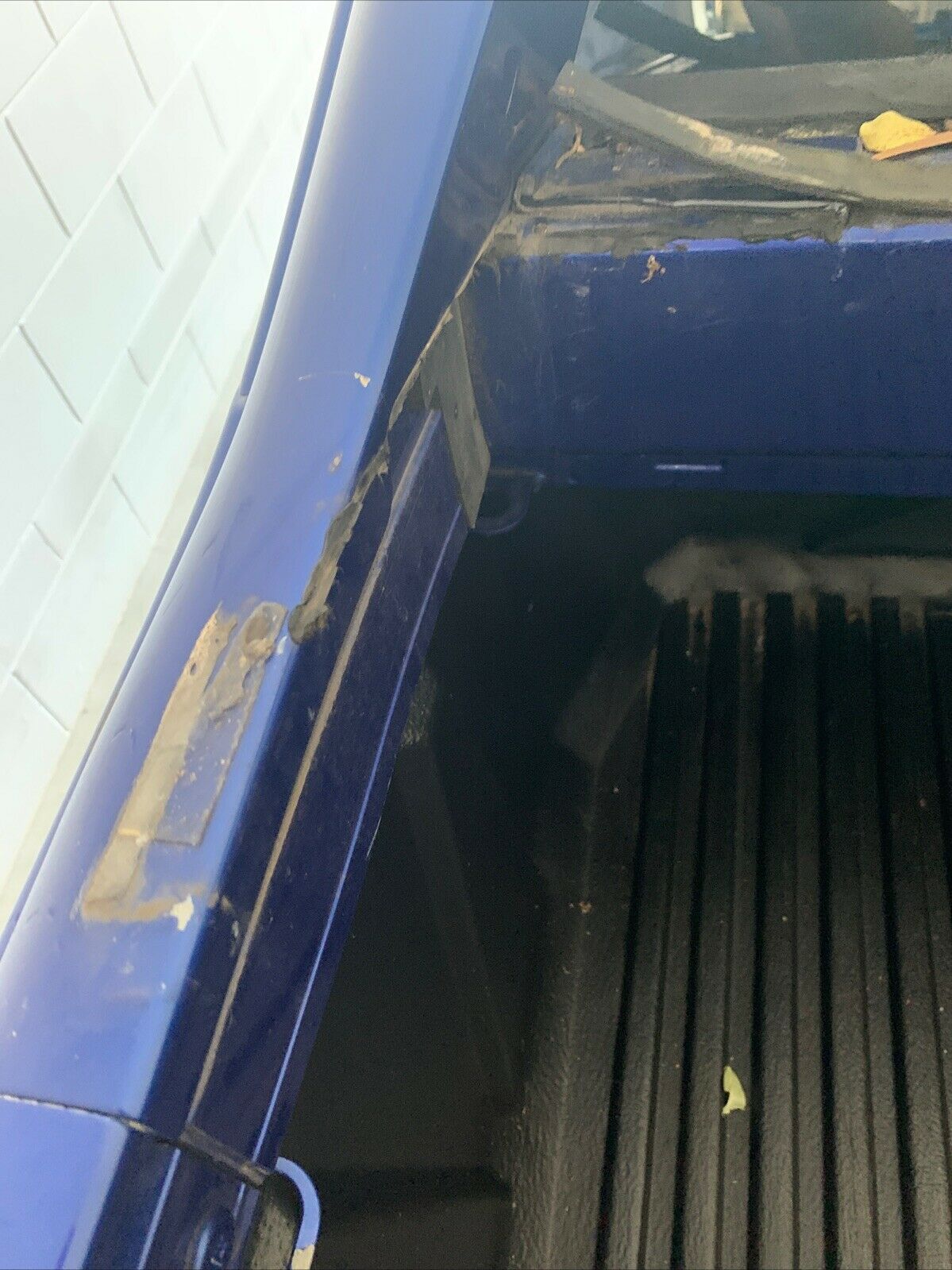 VU VY VZ Commodore Ute Lid Front Corner Infills RAW For EGR Plastic Lids with Shiny Black Plastic Underneath