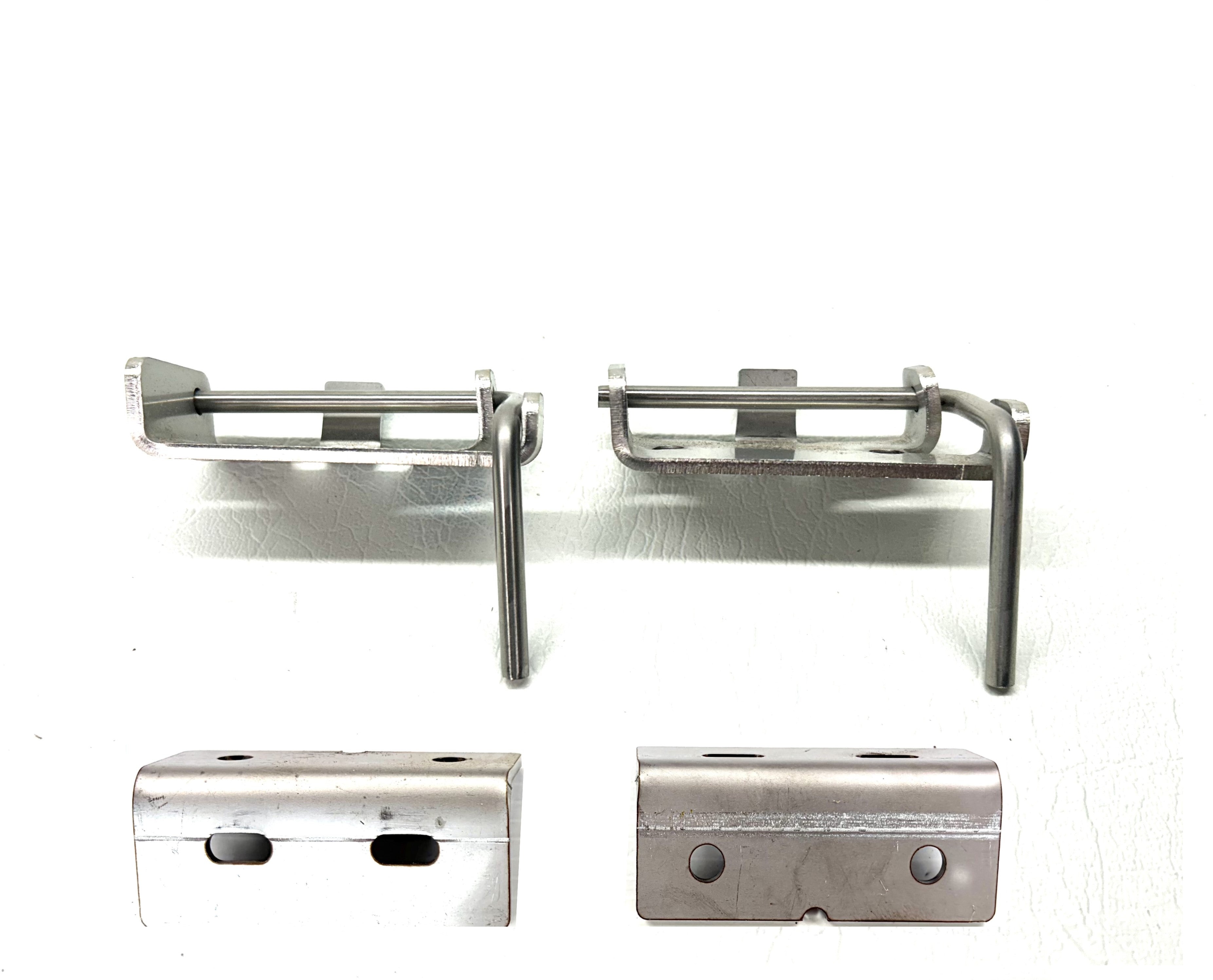 Toyota Hilux 2016 to 2026 Aftermarket 50mm Female Hinges & Pins & Hinge Support Plates Kit-3 for EGR Ute Lid with Shiny Black Plastic Underneath