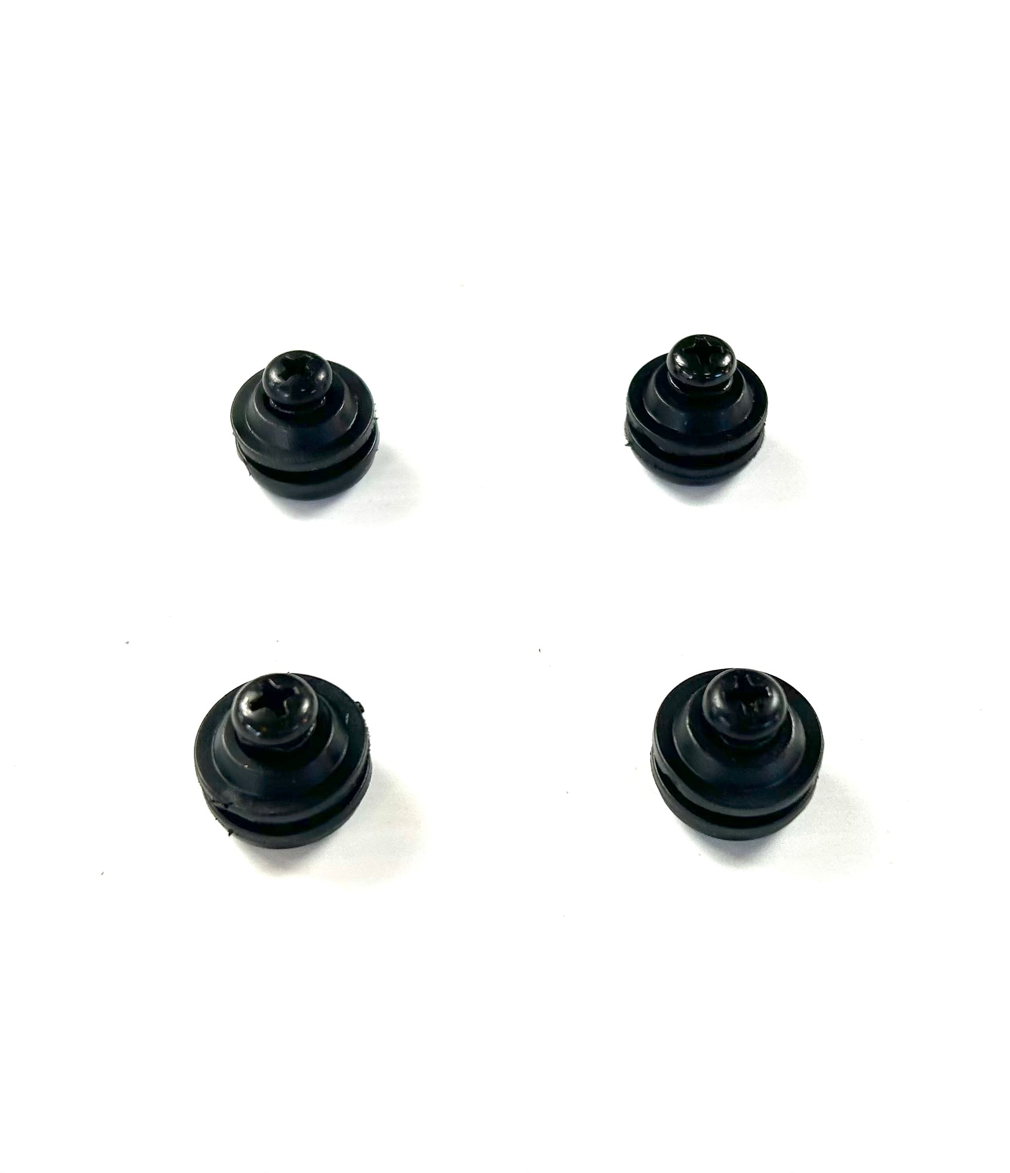 Canopy 4 x Black Round Head Glass Window Mounting Hardware Bolts