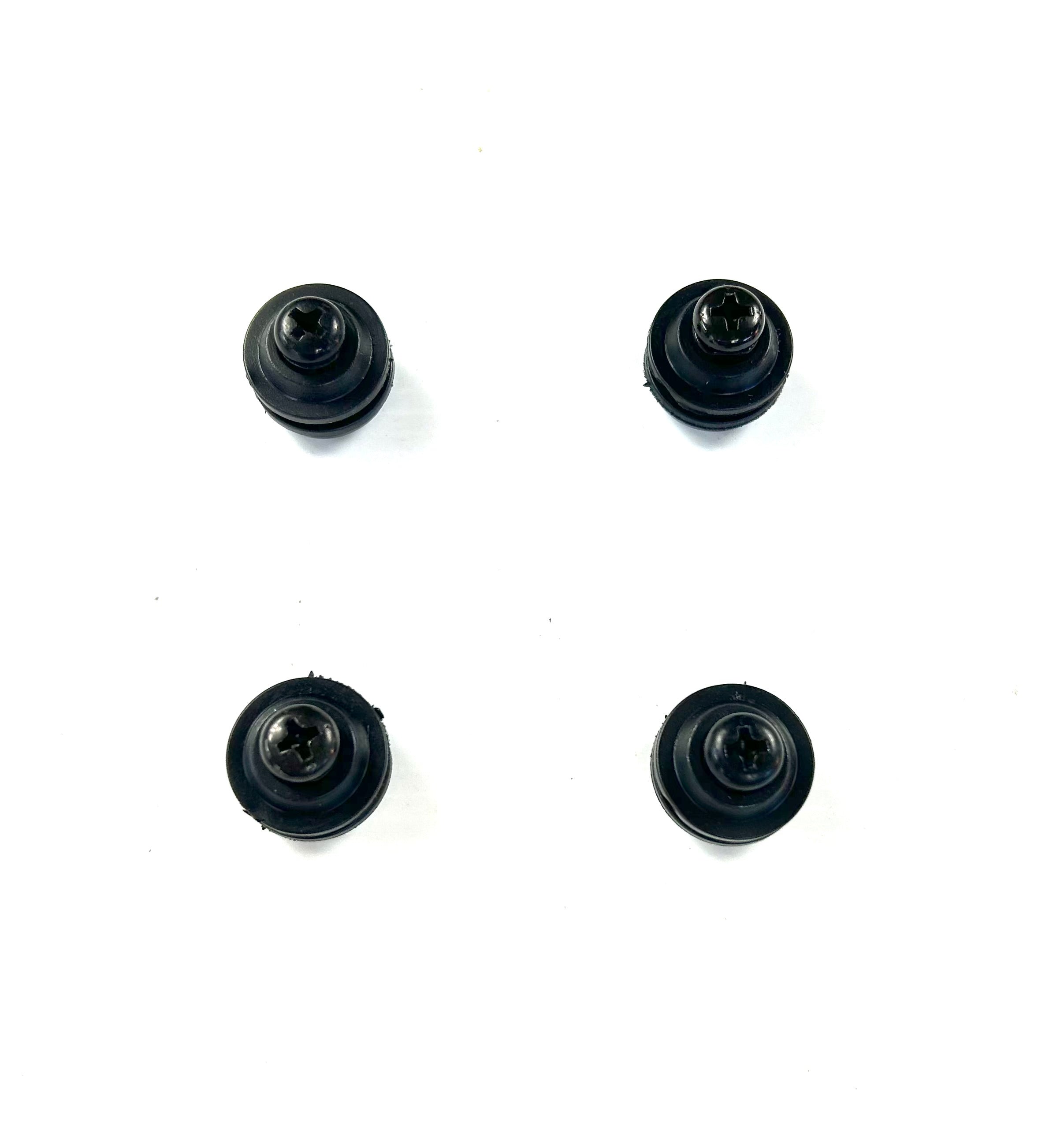 Canopy 4 x Black Round Head Glass Window Mounting Hardware Bolts