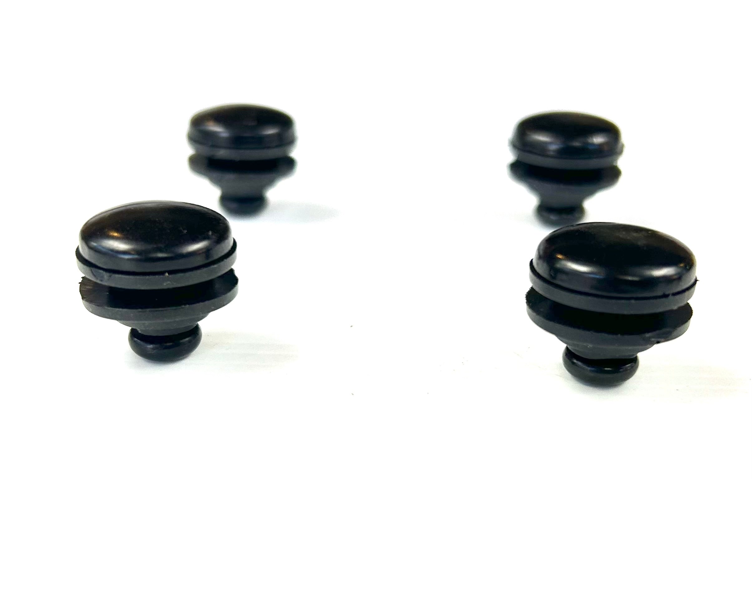 Canopy 4 x Black Round Head Glass Window Mounting Hardware Bolts