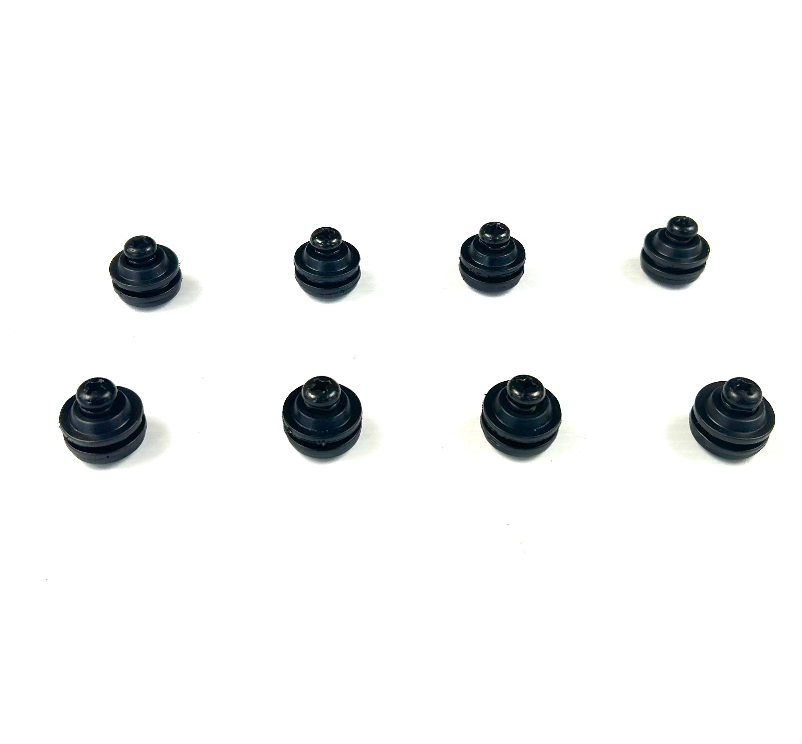 Canopy 8 x Black Round Head Glass Window Mounting Hardware Bolts