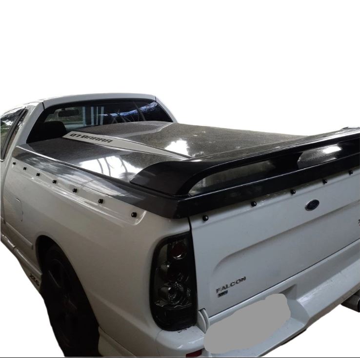 AU BA BF Ford Falcon fits EGR 25mm Female Hinge & Bolts Fitment on Ute for EGR Ute Lid with Shiny Black Plastic Underneath Kit-B