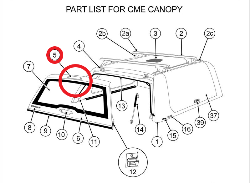 ALPHA CME Canopy LED Third Brake Light Brake External Lamp HardTop Canopies