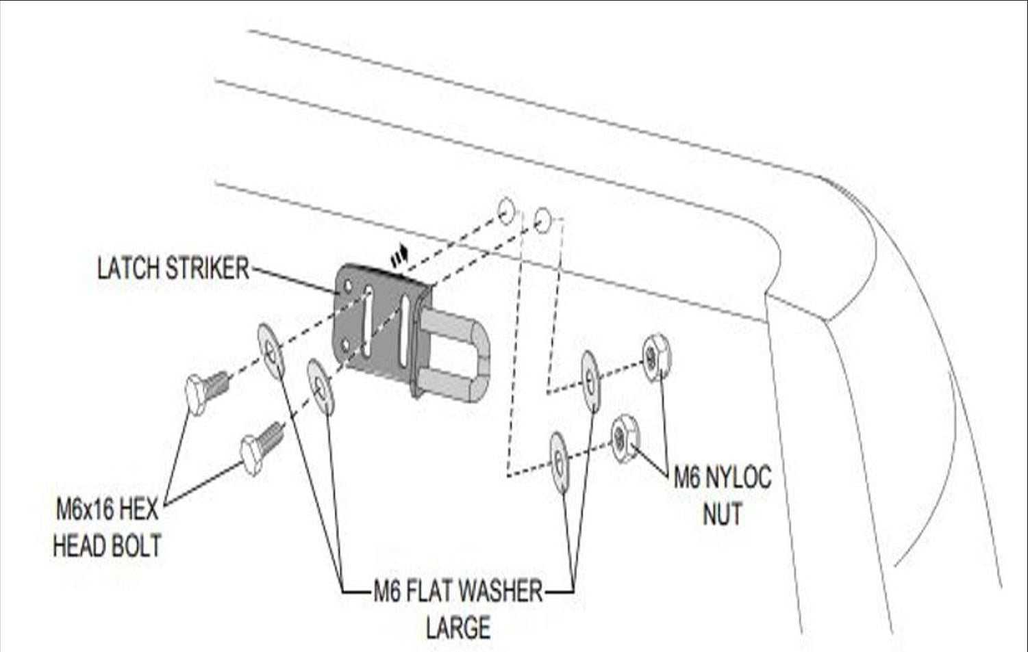 Toyota Hilux SR5 2006-2016 Aftermarket Replacement Small Loop Lock Bracket Catches for EGR Plastic Ute Lids