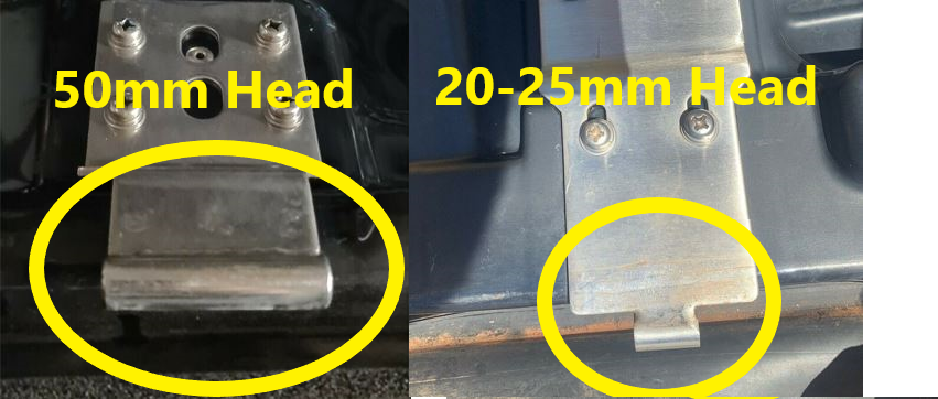 Nissan NP300 & D23 Navara 50mm Female Hinge & Pins & Seal Kit-4 for EGR Ute Lid with Shiny Black Plastic Underneath