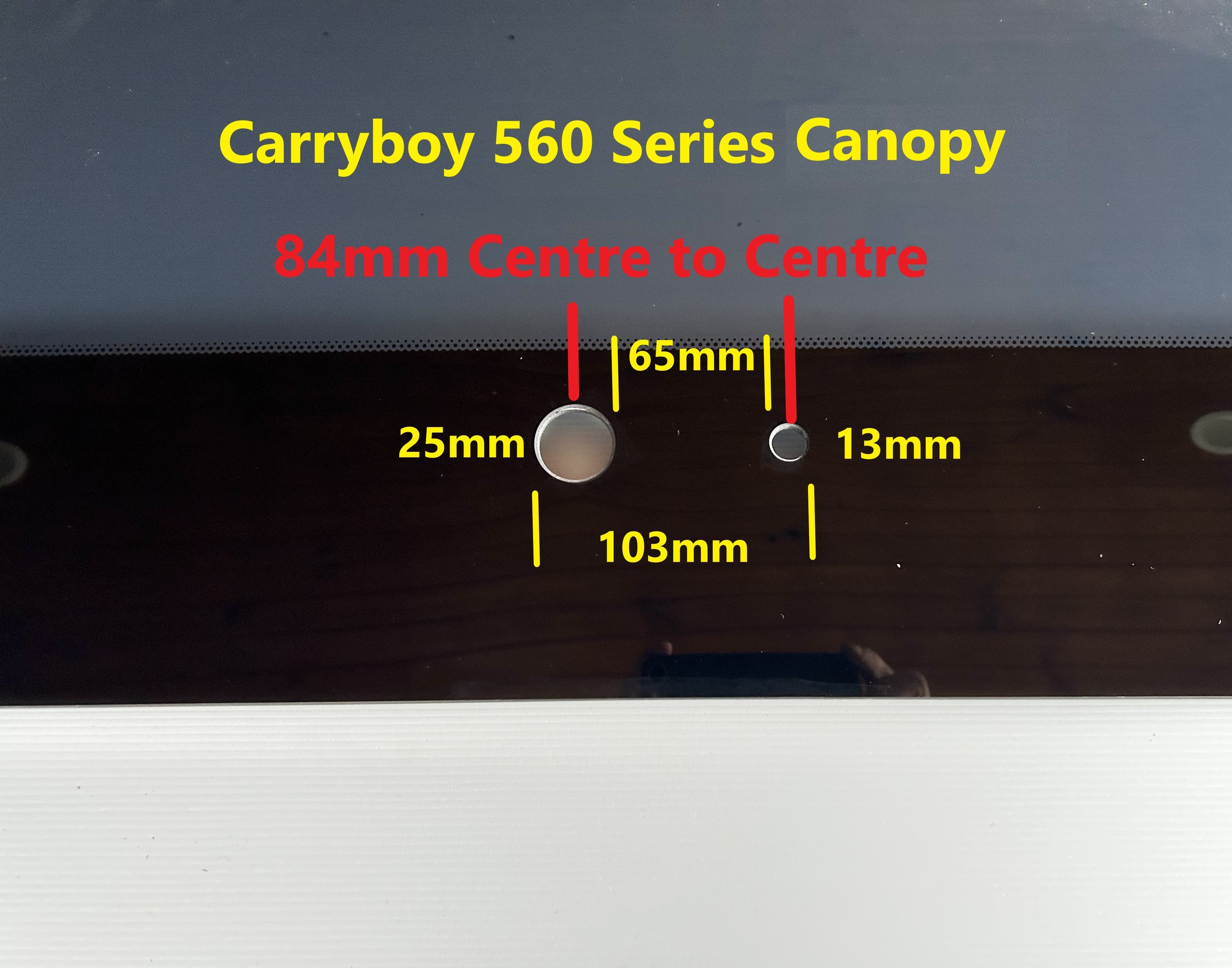 Carryboy Cast Metal Canopy Black Locking Canopy T-Handle Replacement Rear Window Locking Handle Lock 85mm Hole Centres