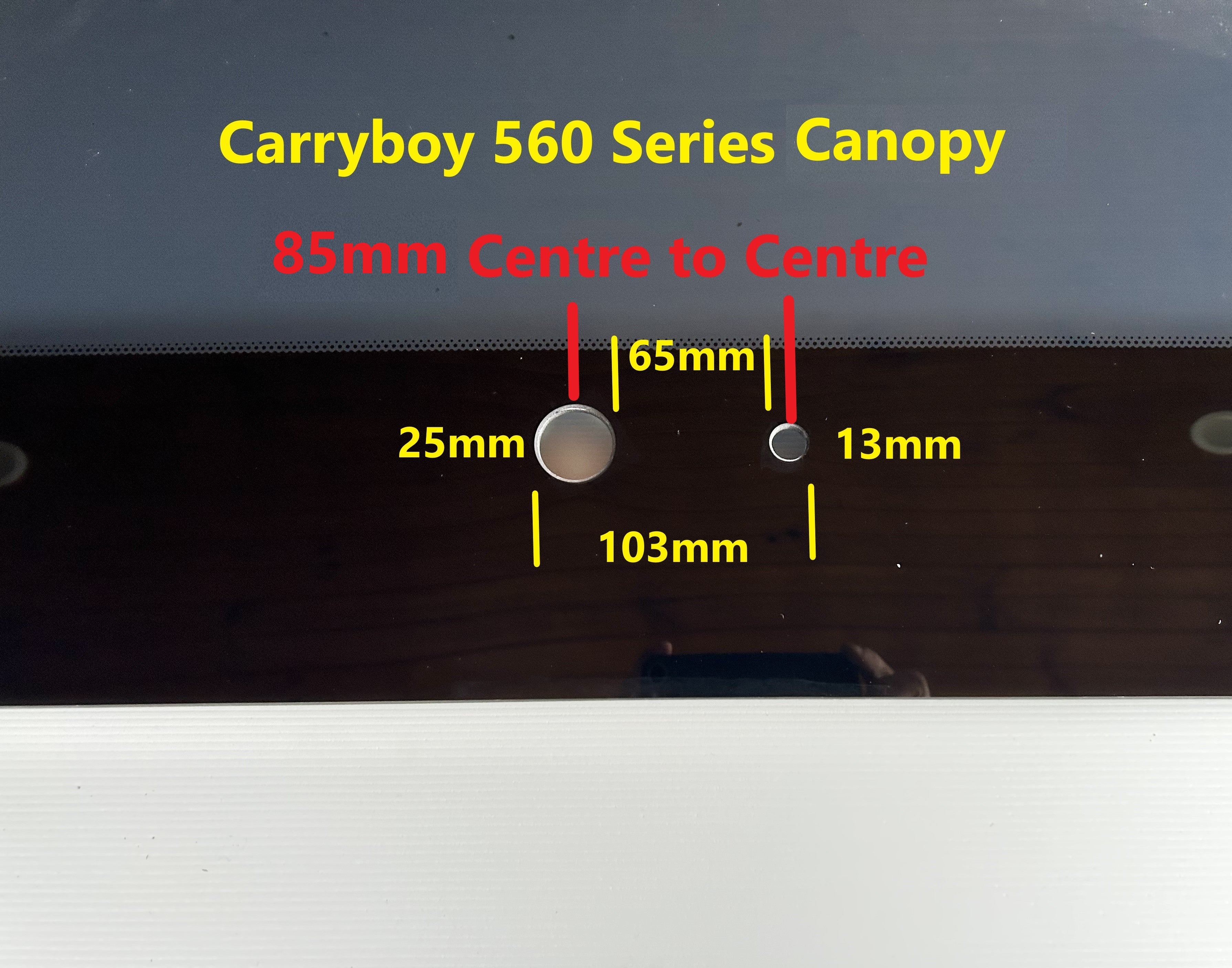 Carryboy Aftermarket Canopy Central Locking Rear Window Locking Handle 85mm Hole Centres Ute
