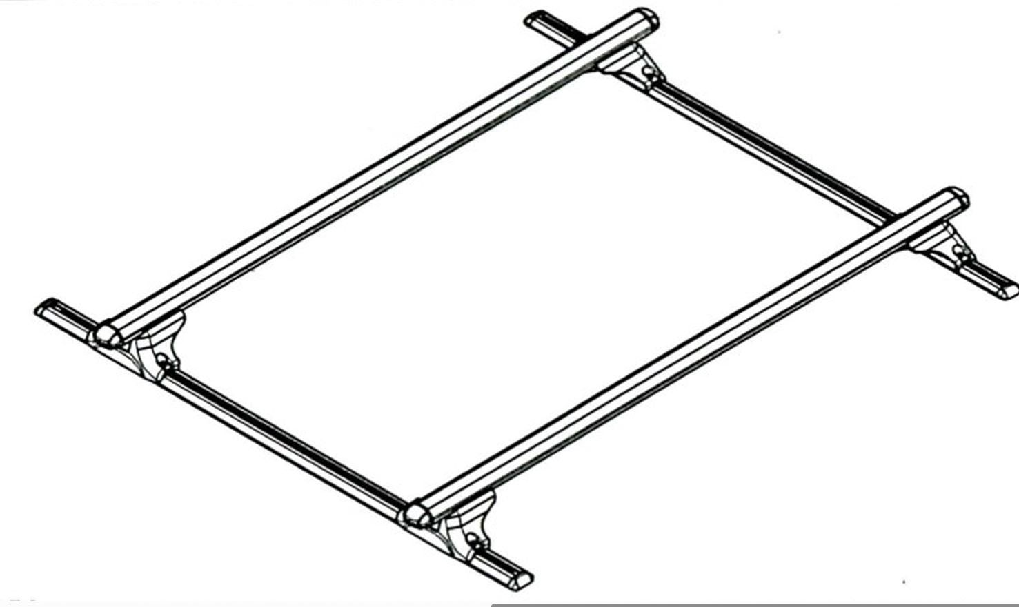 Canopy Roof Rack Tracks & Cross Rail Bars Proland Brand 90cm Short fits Most Dual Cab Canopies