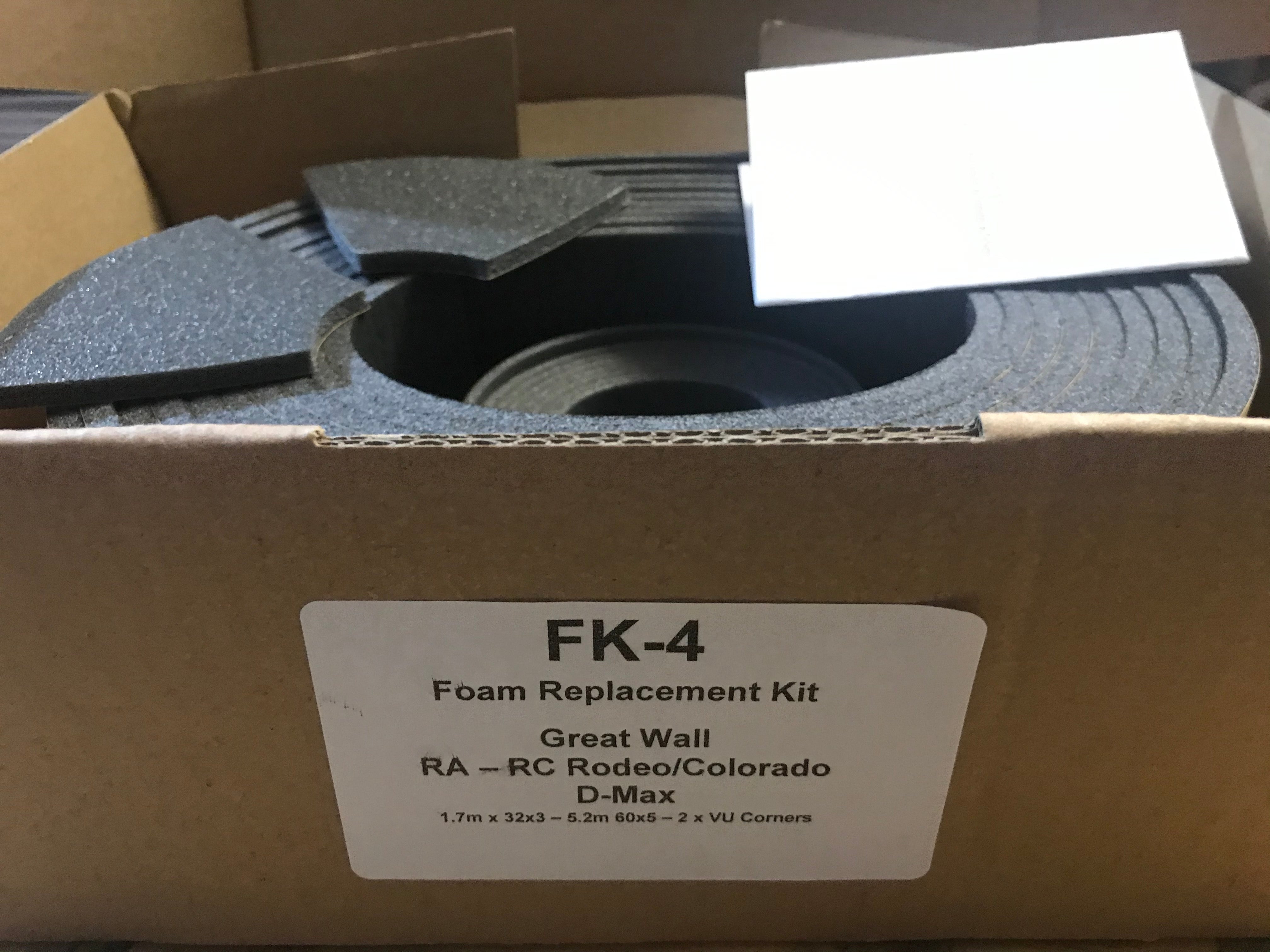 RA RC Rodeo Colorado 1P Ute Lid Foam Tape Replacement Sealing Kit For Fibreglass Lids with Carpet Underneath FK-4