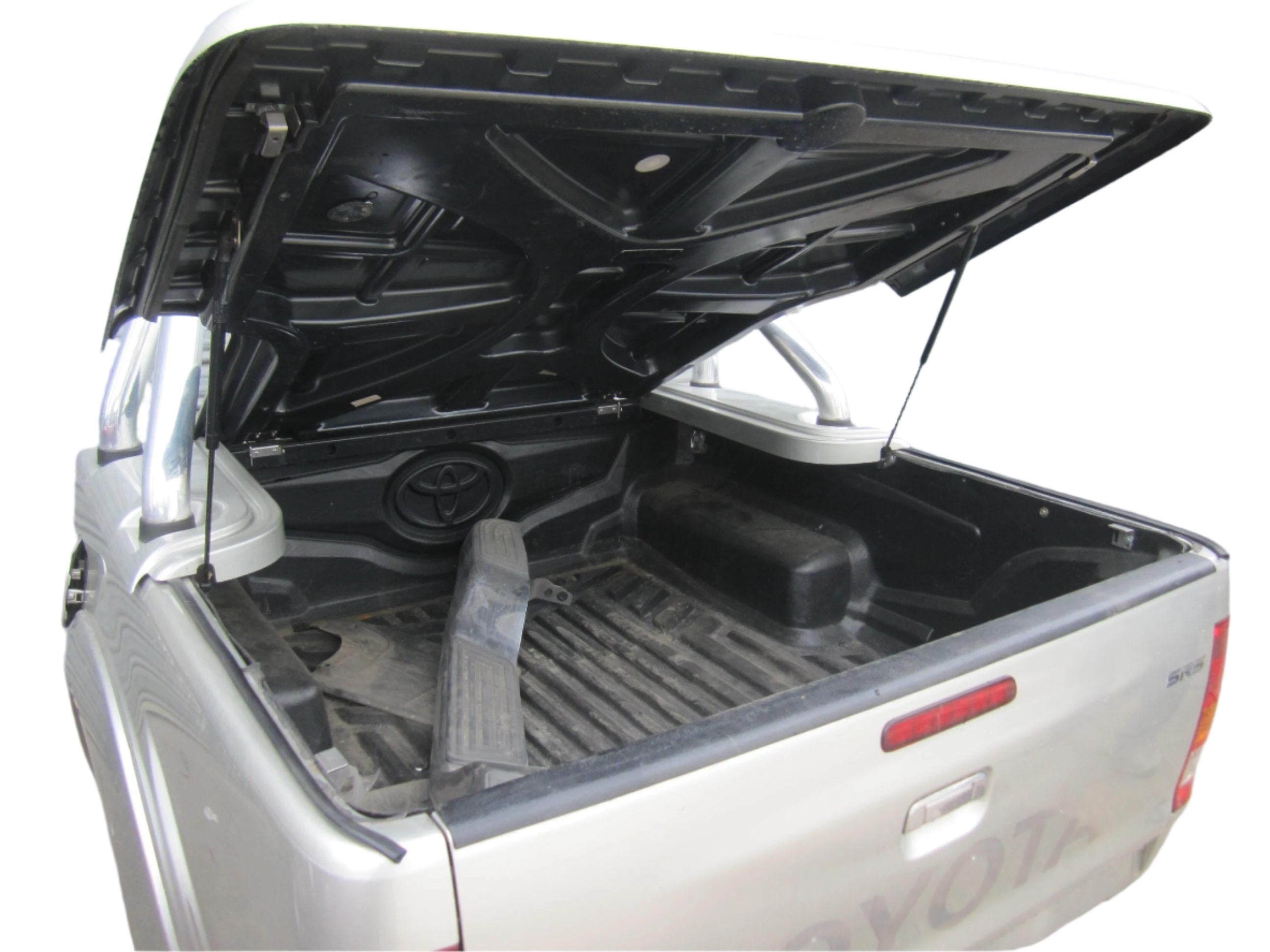 Gas Strut Bracket LID 2 Hole 10mm Ball Head for EGR Ute Lids with Shiny Black Plastic Underneath