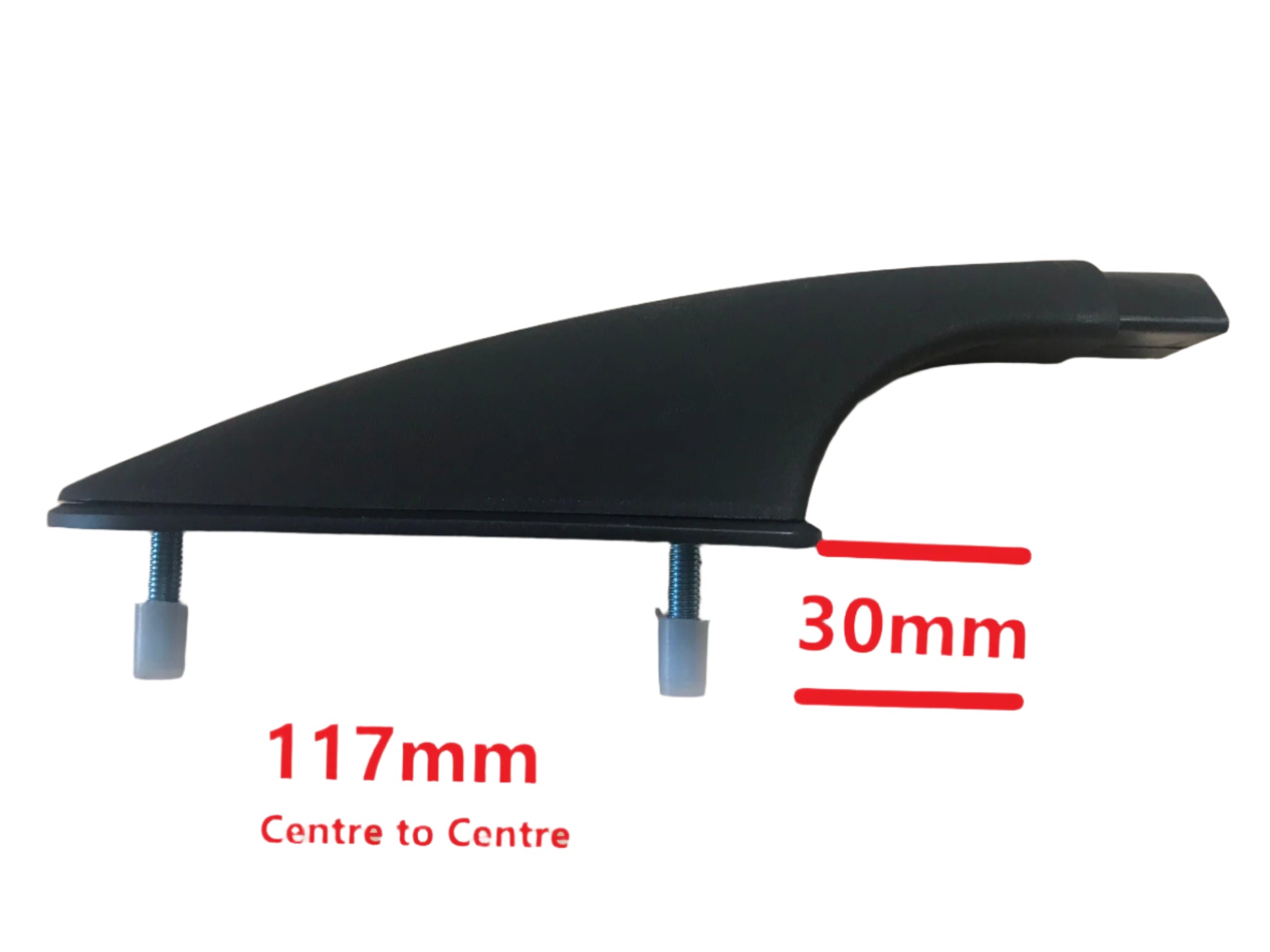 Canopy Roof Rack Rails Bars Ute Black 96cm LONG & Internal Support Plates