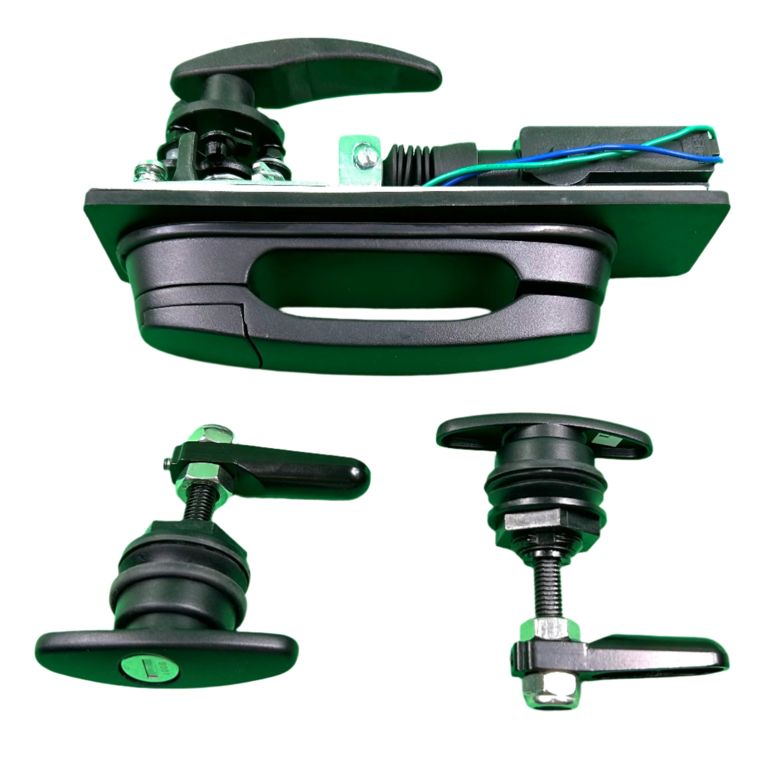 Central Locking Canopy Rear Window T Handle & 2 Side Window Locks 30-32mm Hole Size All Same key