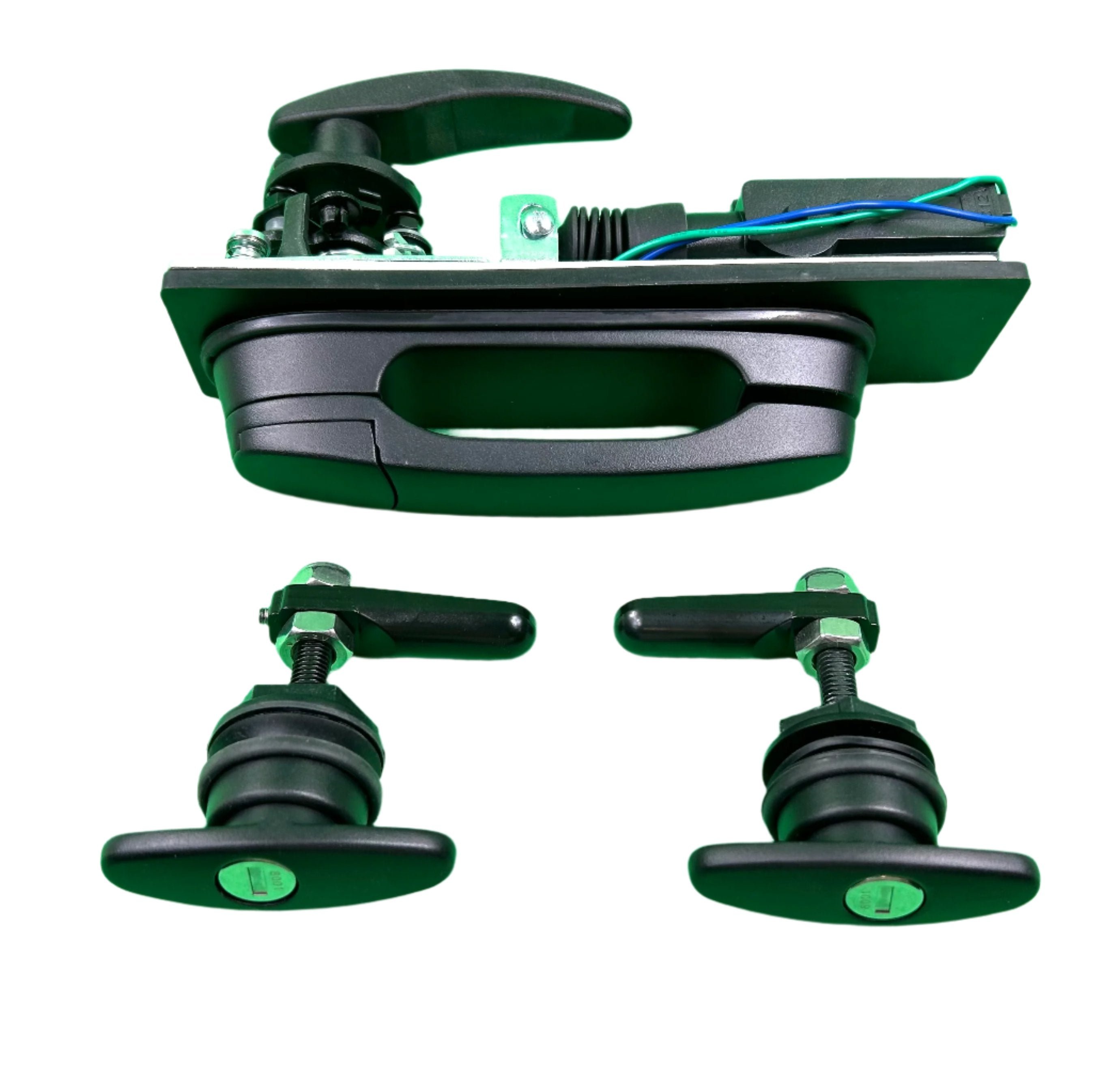 Central Locking Canopy Rear Window T Handle & 2 Side Window Locks 30-32mm Hole Size All Same key