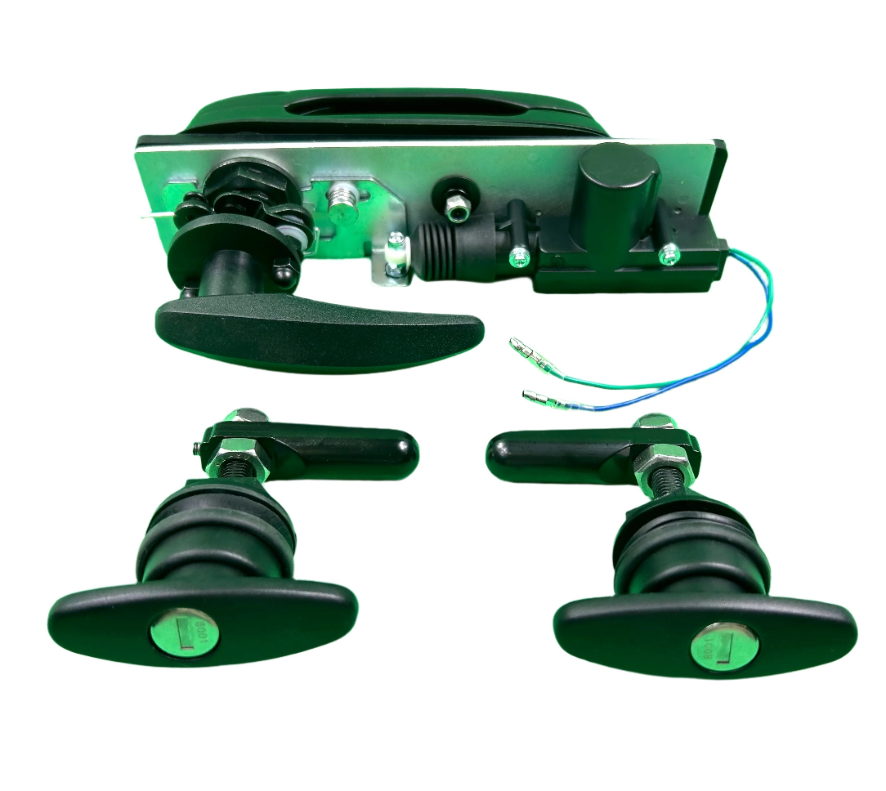 Central Locking Canopy Rear Window T Handle & 2 Side Window Locks 30-32mm Hole Size All Same key