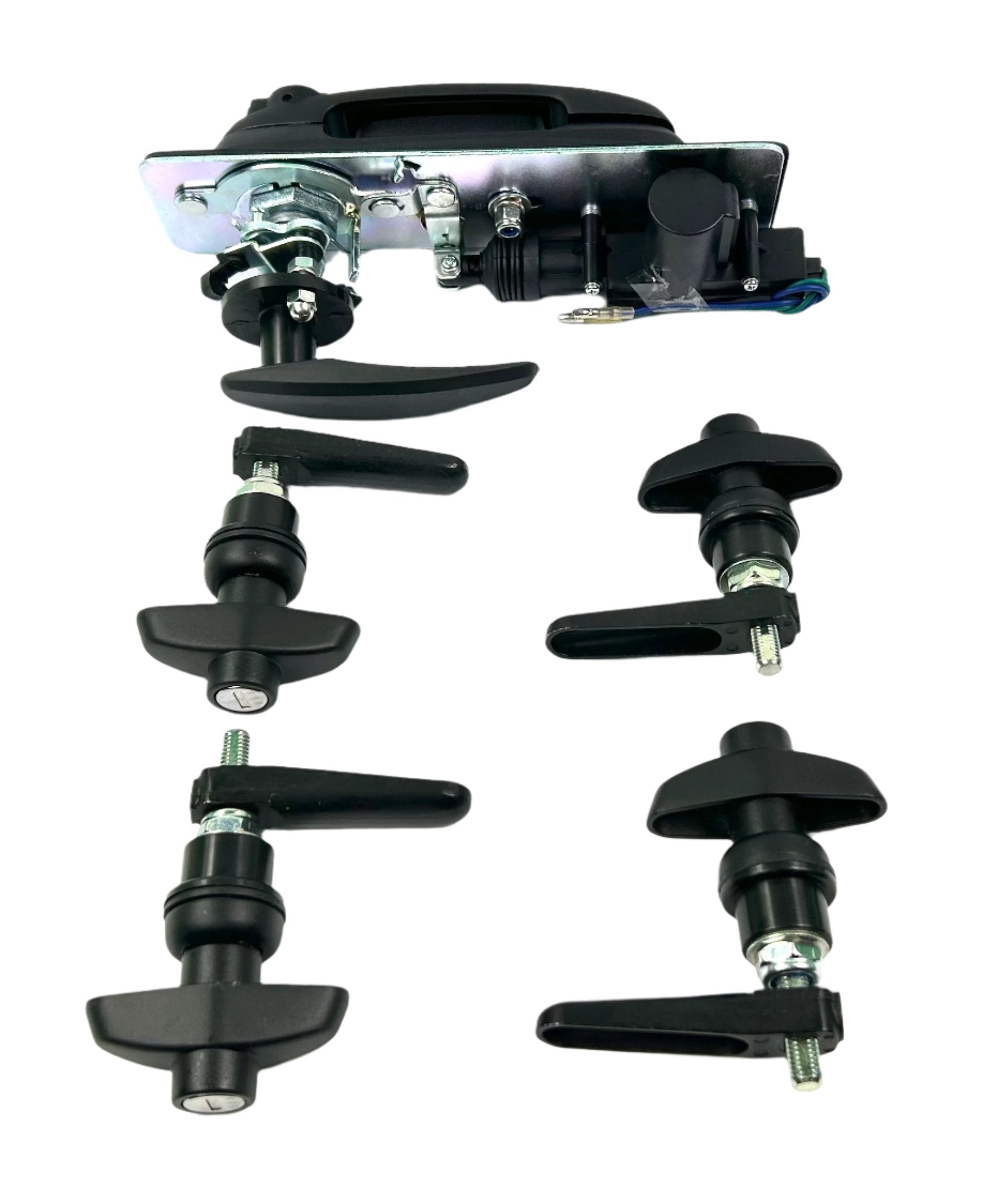 Canopy Central Locking Rear Window T Handle & 4 Side Window Long Shaft Locks 22mm Hole Size All Same key