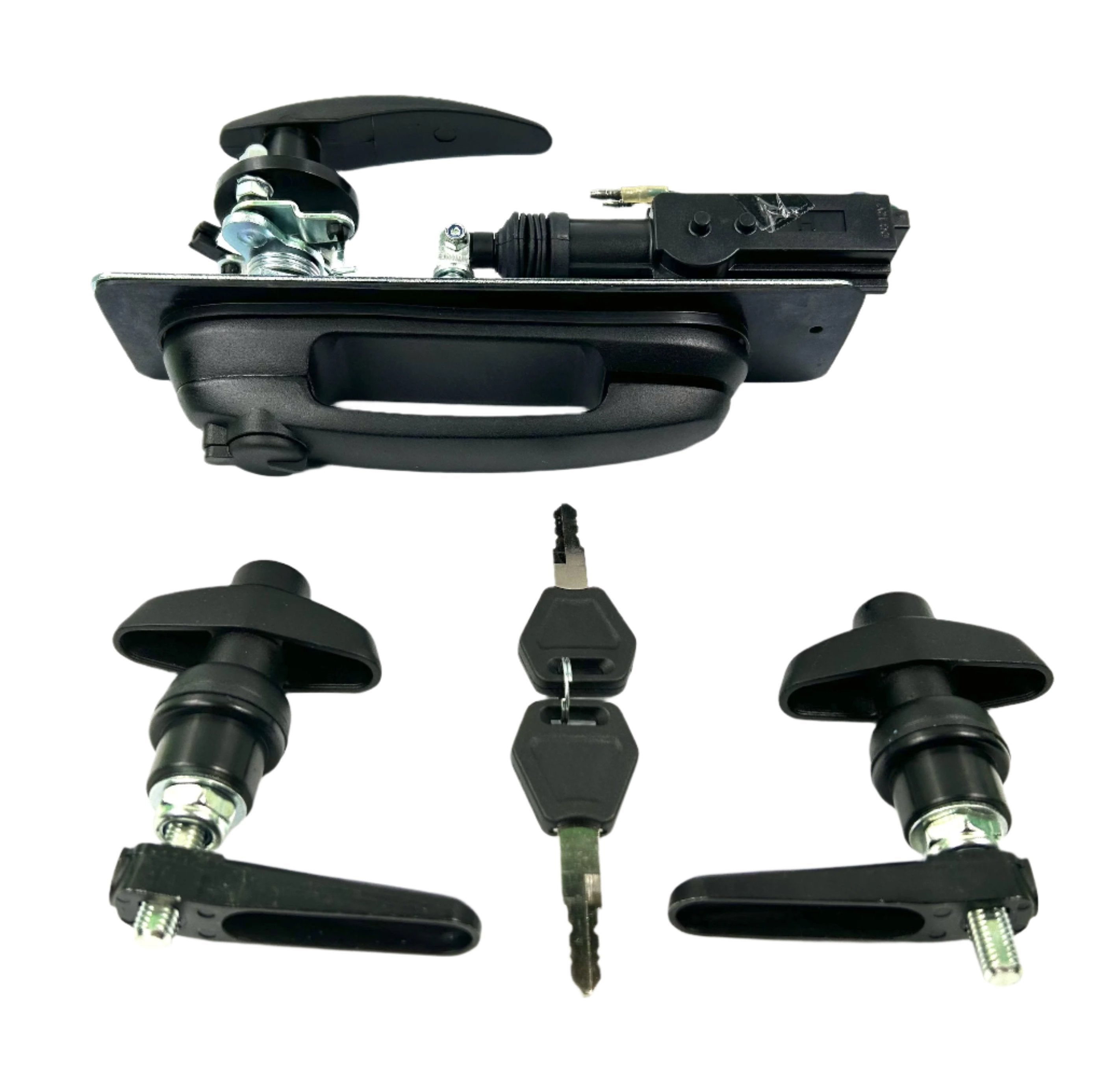 Canopy Central Locking Rear Window T Handle & 2 Side Window Long Shaft Locks 22mm Hole Size All Same key