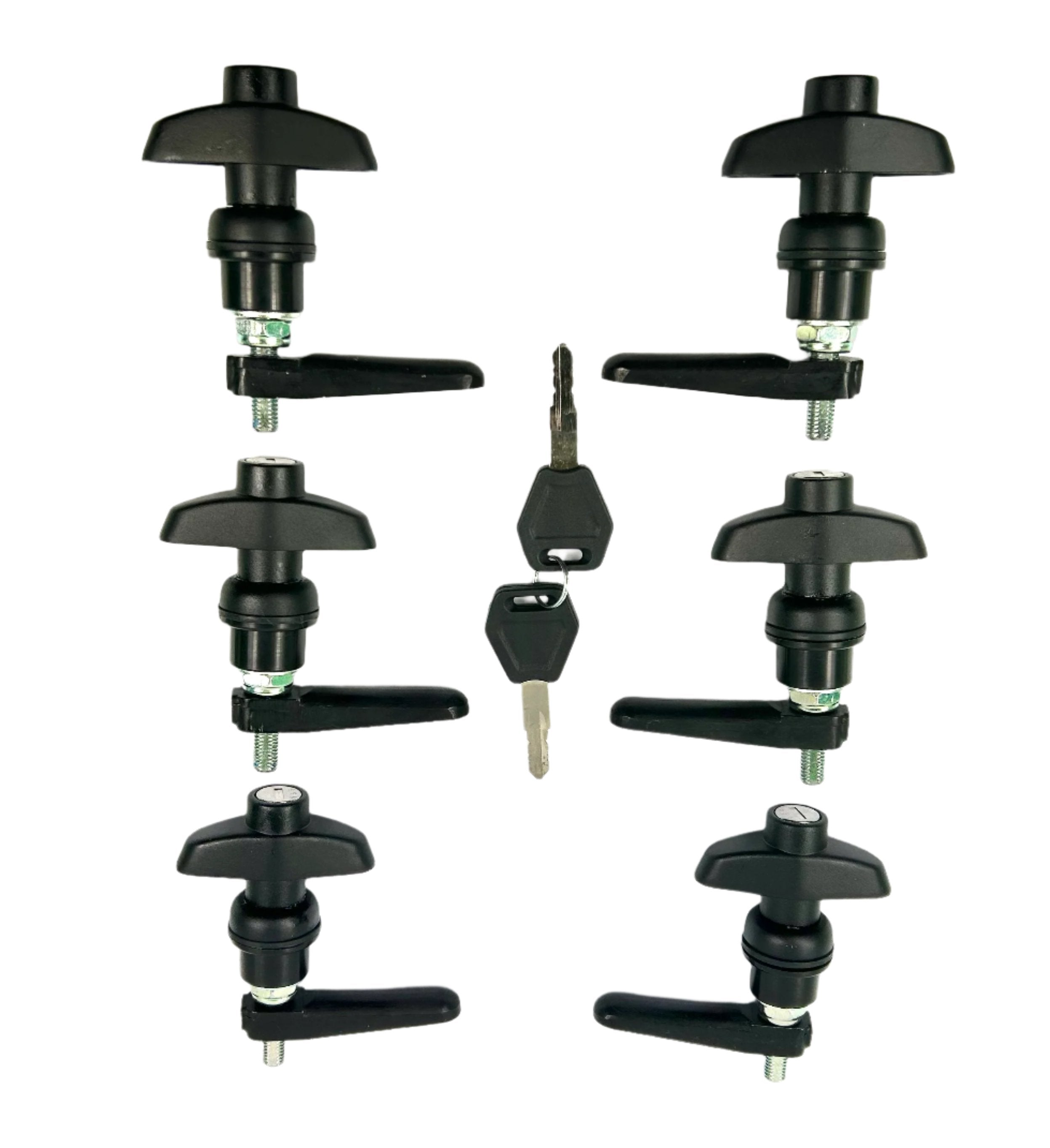 Canopy 6 x Side Window Long Shaft Locks 22mm Hole Size All Same key