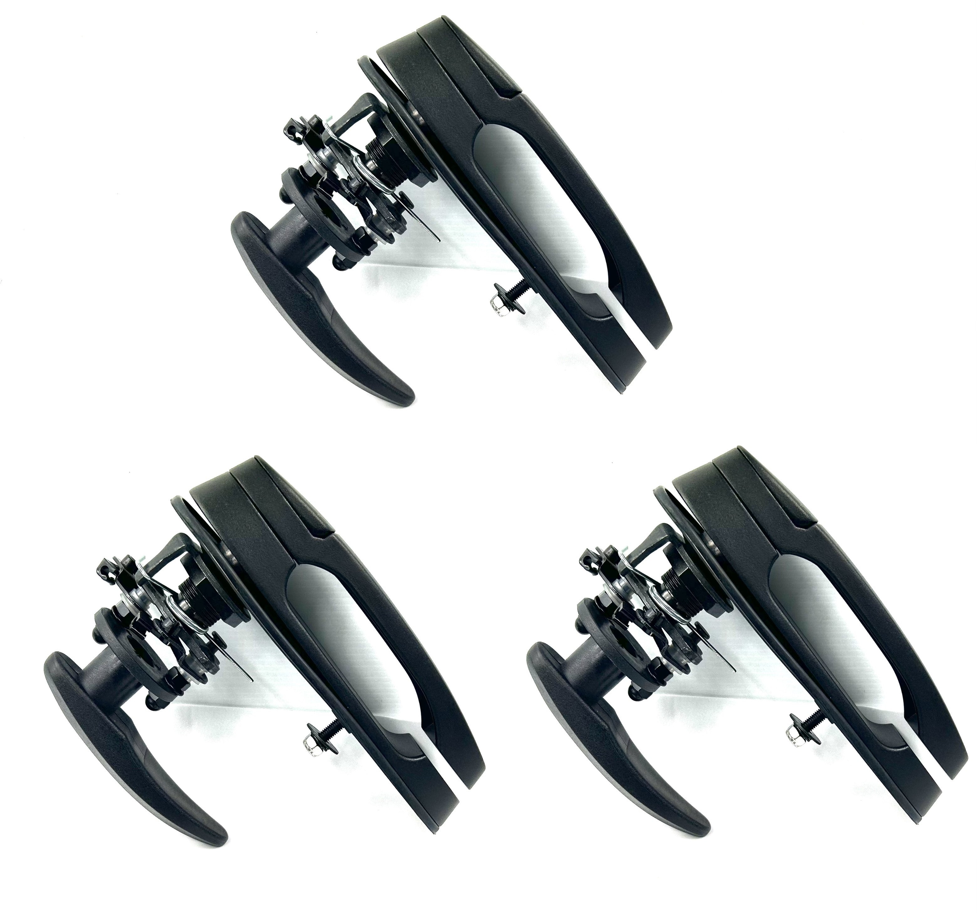 Canopy Handle x 3 for Tradesman Workman Style Canopies with 3 Lift Up Doors Locking T-Handle Lock Non Central Locking