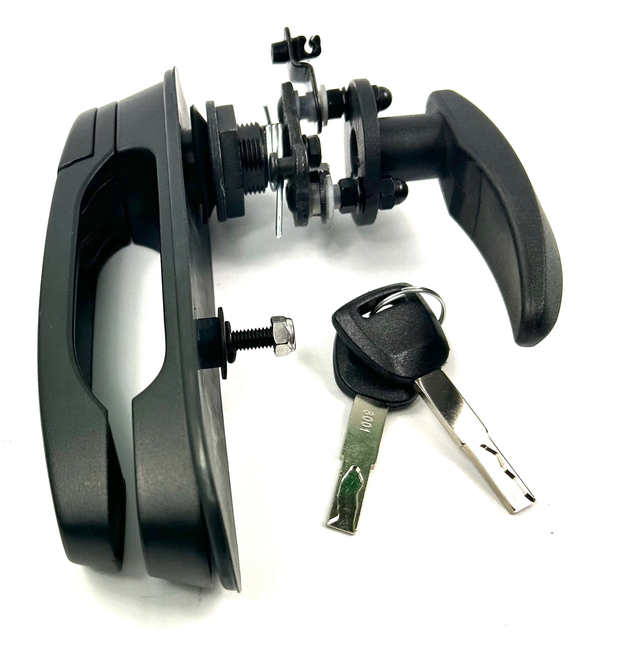 Canopy Long Black Cast Metal Locking T-Handle Rear Window Handle Lock