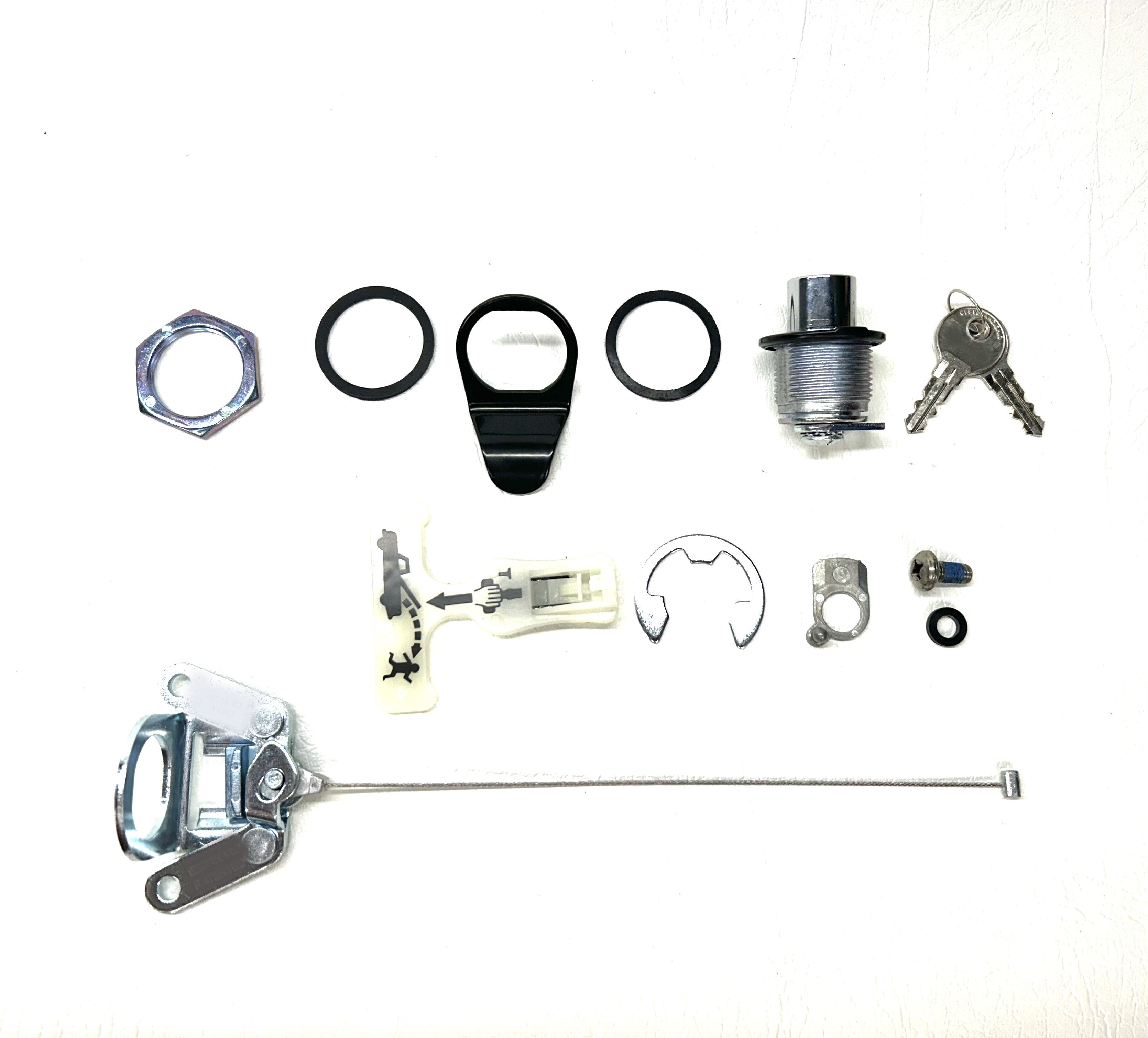 FG Ford Falcon Push Button Ute Lid Lock EGR Plastic Lids SET-B with Cast Swivel Central Locking Ball