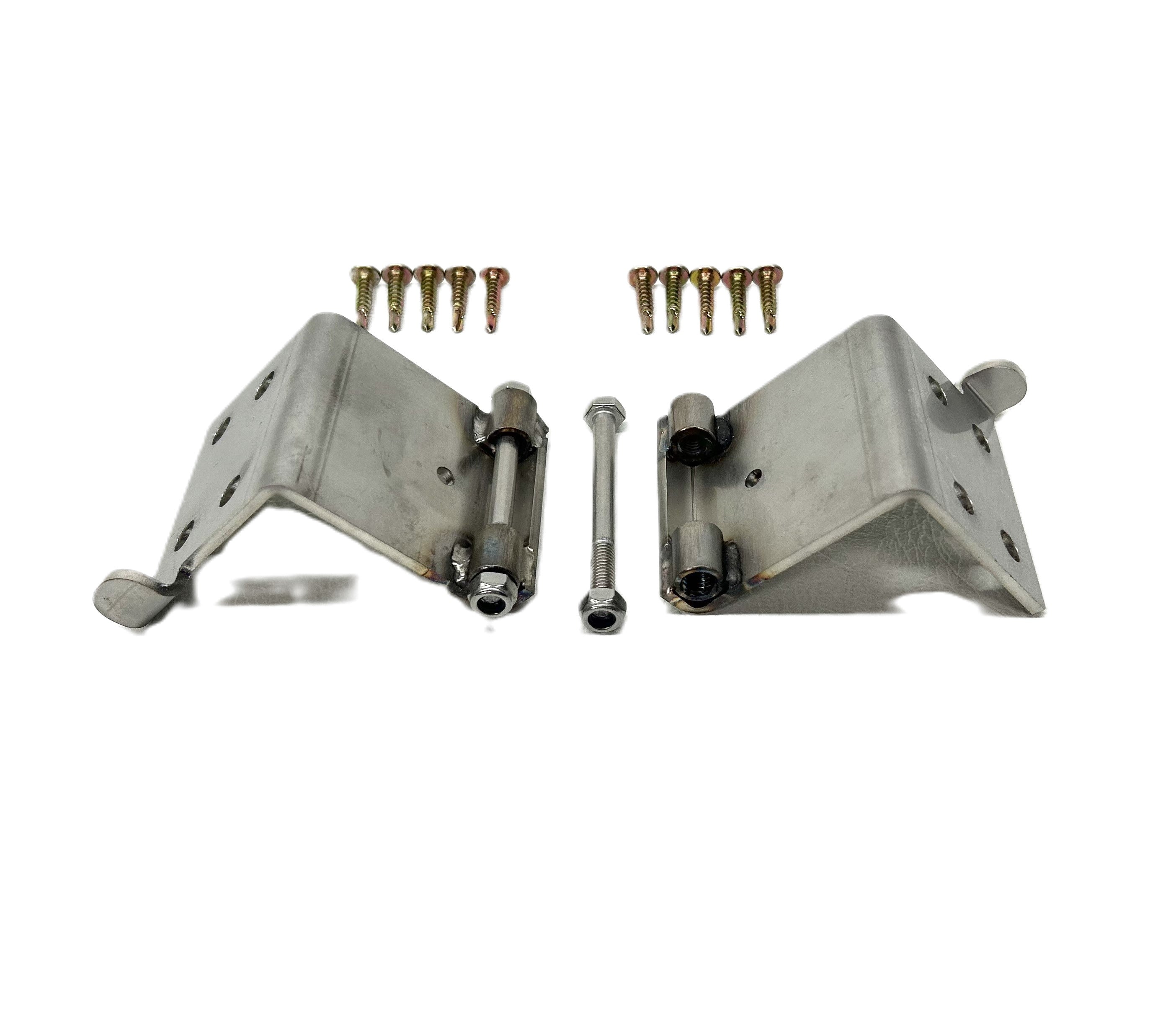 VU VY VZ Commodore 25mm Female Hinge & Bolts Fitment on Ute for EGR Ute Lid with Shiny Black Plastic Underneath Kit-B