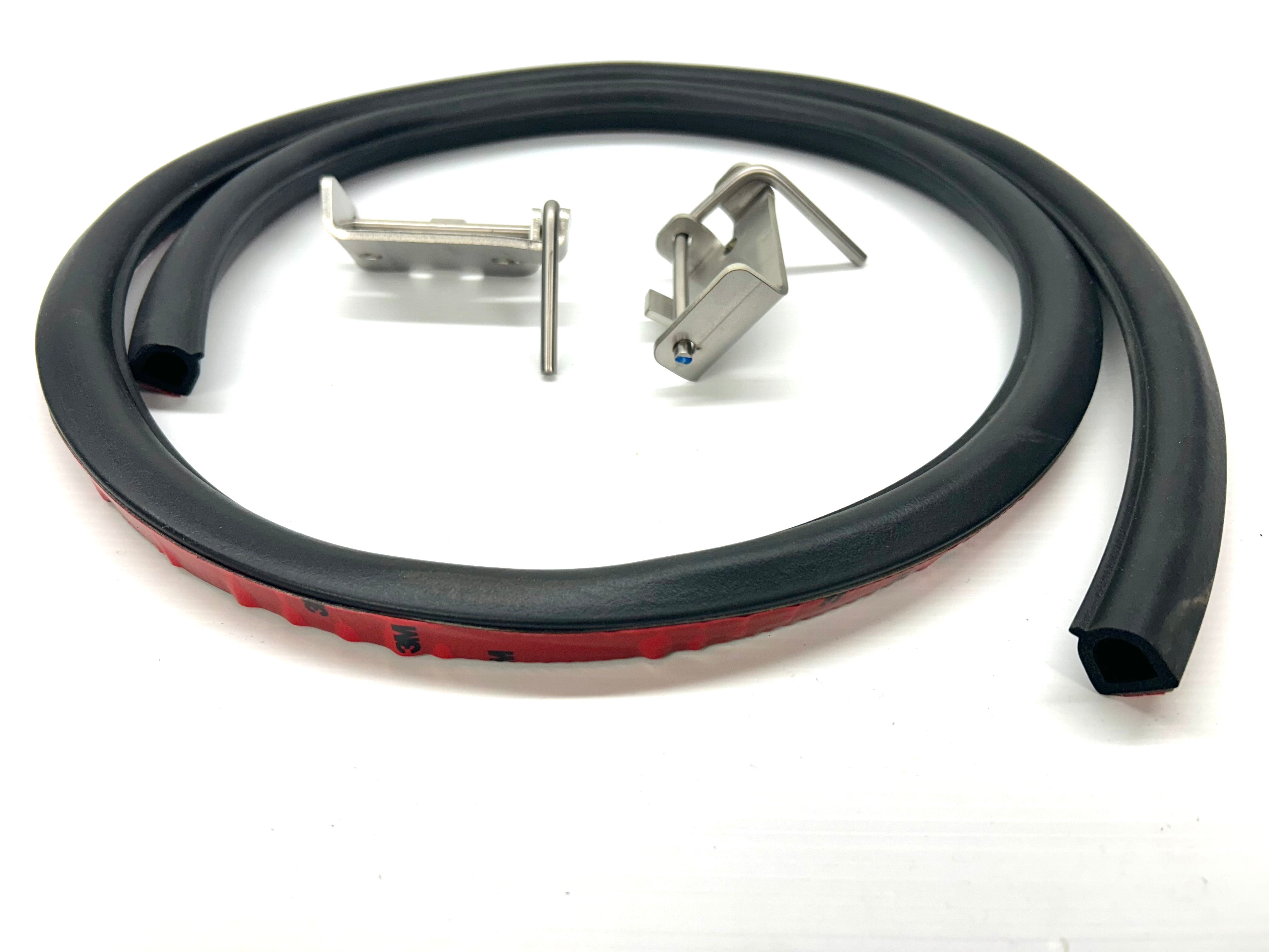 Nissan D40 Navara 50mm Female Hinge & Pins & Seal Kit-D for EGR Ute Lid with Shiny Black Plastic Underneath