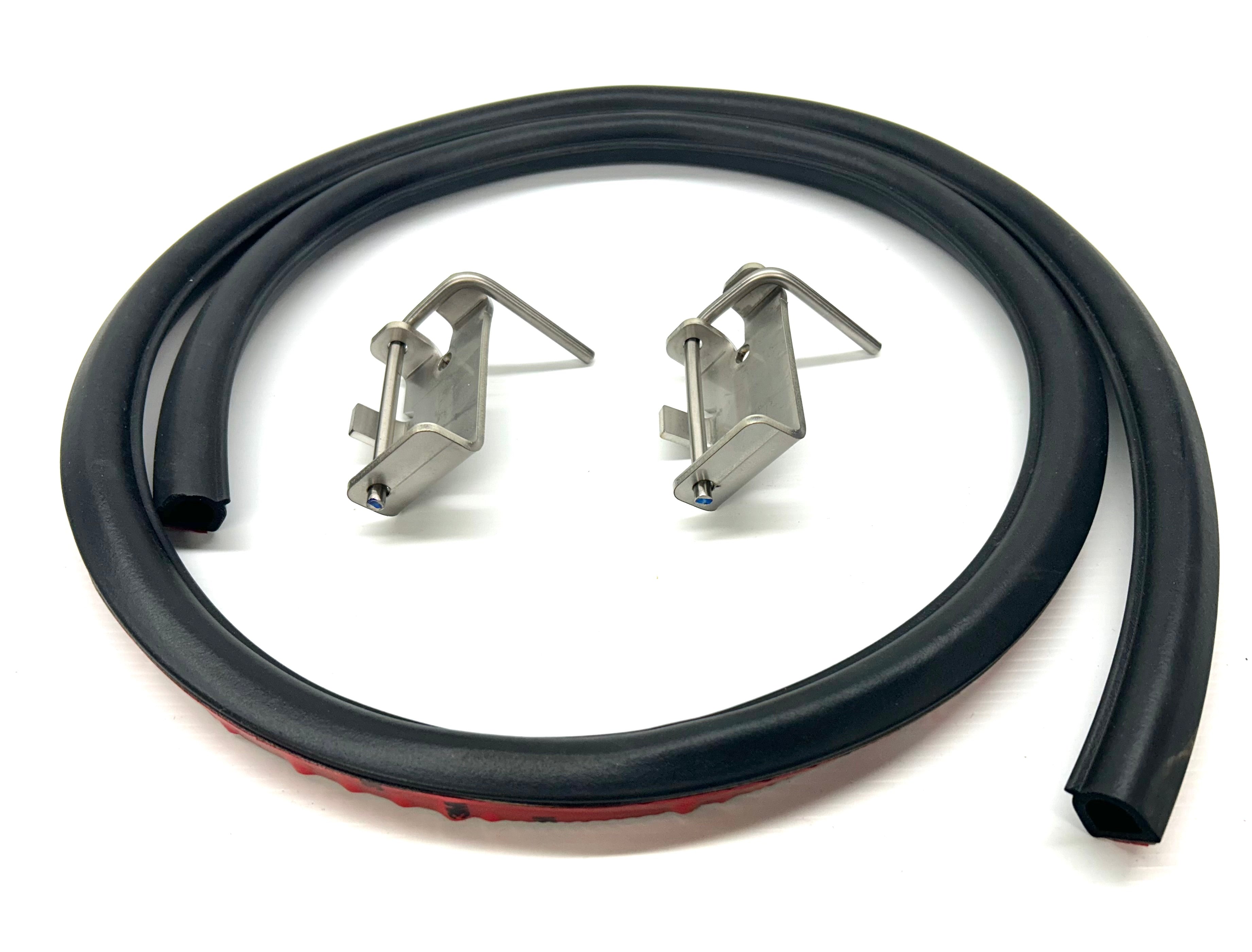 Nissan D40 Navara 50mm Female Hinge & Pins & Seal Kit-D for EGR Ute Lid with Shiny Black Plastic Underneath