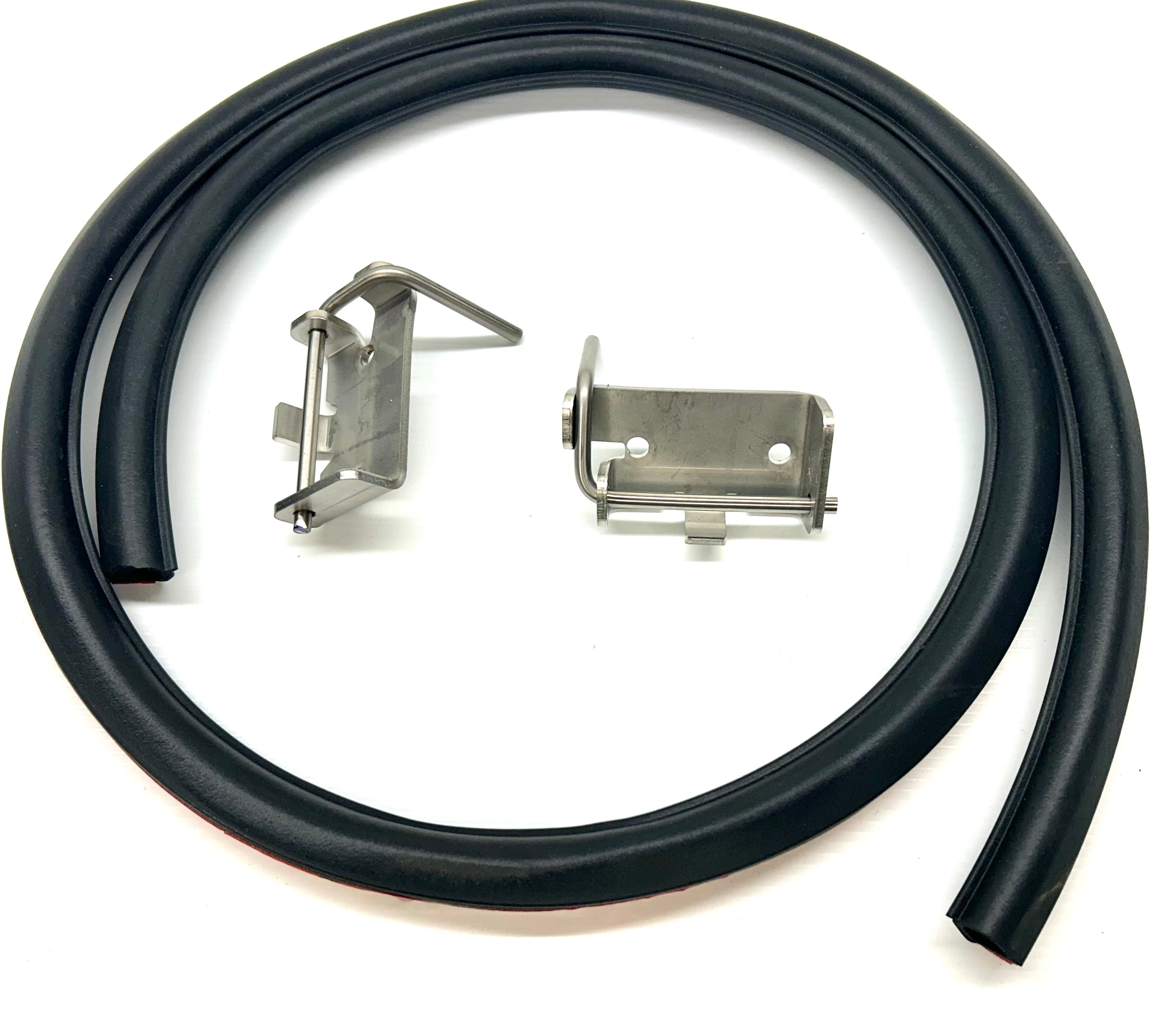 Nissan D40 Navara 50mm Female Hinge & Pins & Seal Kit-D for EGR Ute Lid with Shiny Black Plastic Underneath