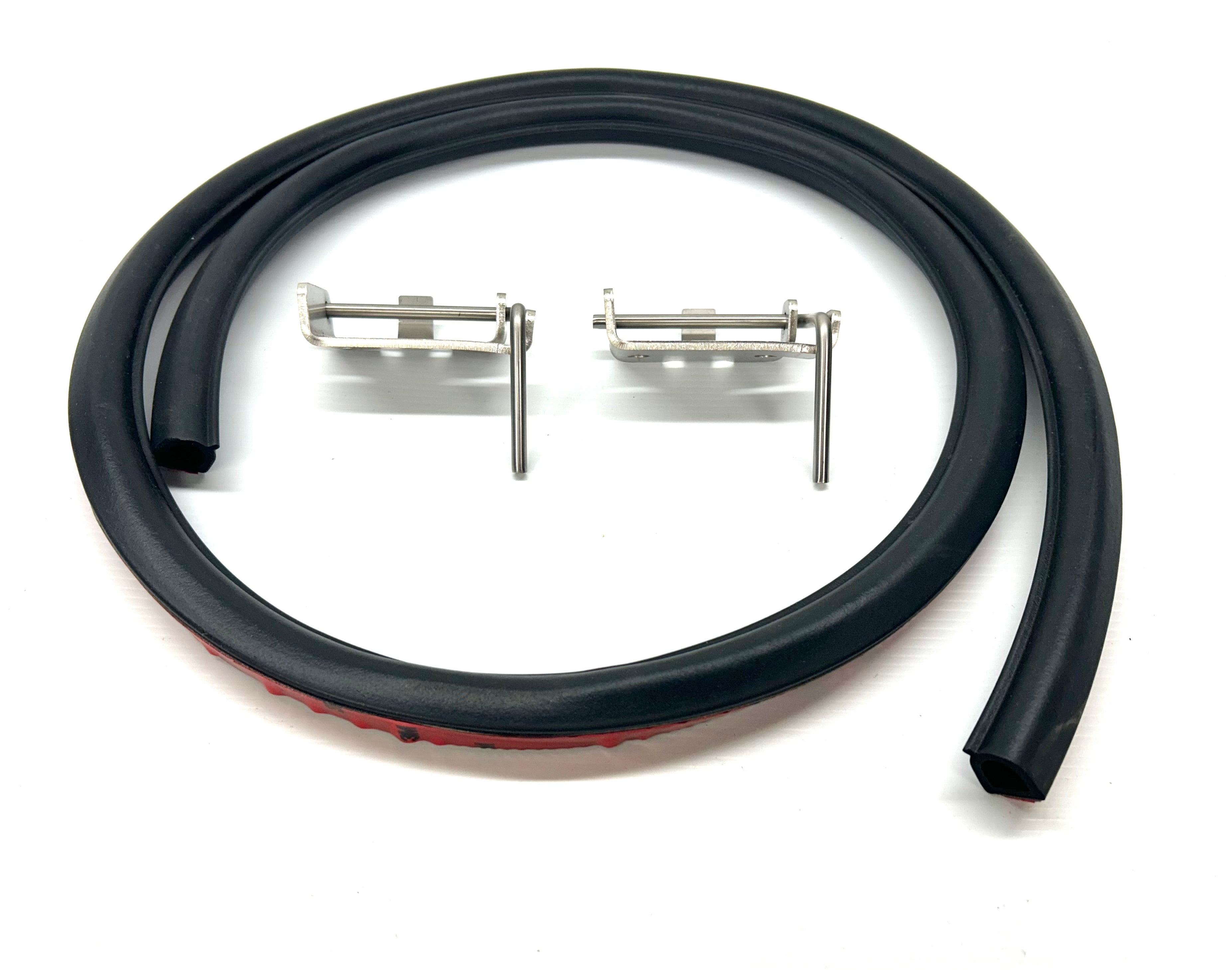 Nissan D40 Navara 50mm Female Hinge & Pins & Seal Kit-D for EGR Ute Lid with Shiny Black Plastic Underneath