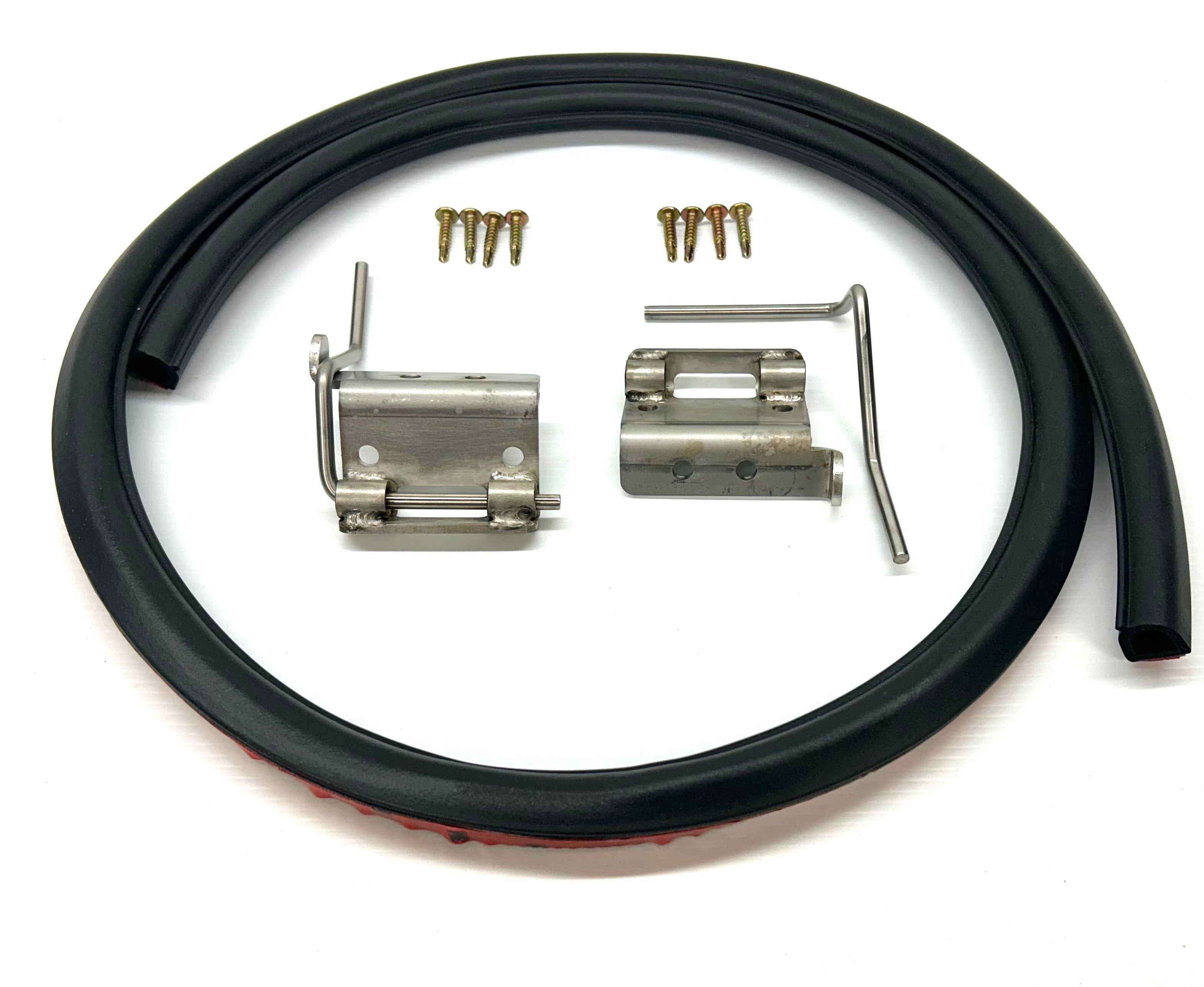 FG Ford Falcon 25mm Female Hinge & Pins & Seal Kit-D for EGR Ute Lid with Shiny Black Plastic Underneath