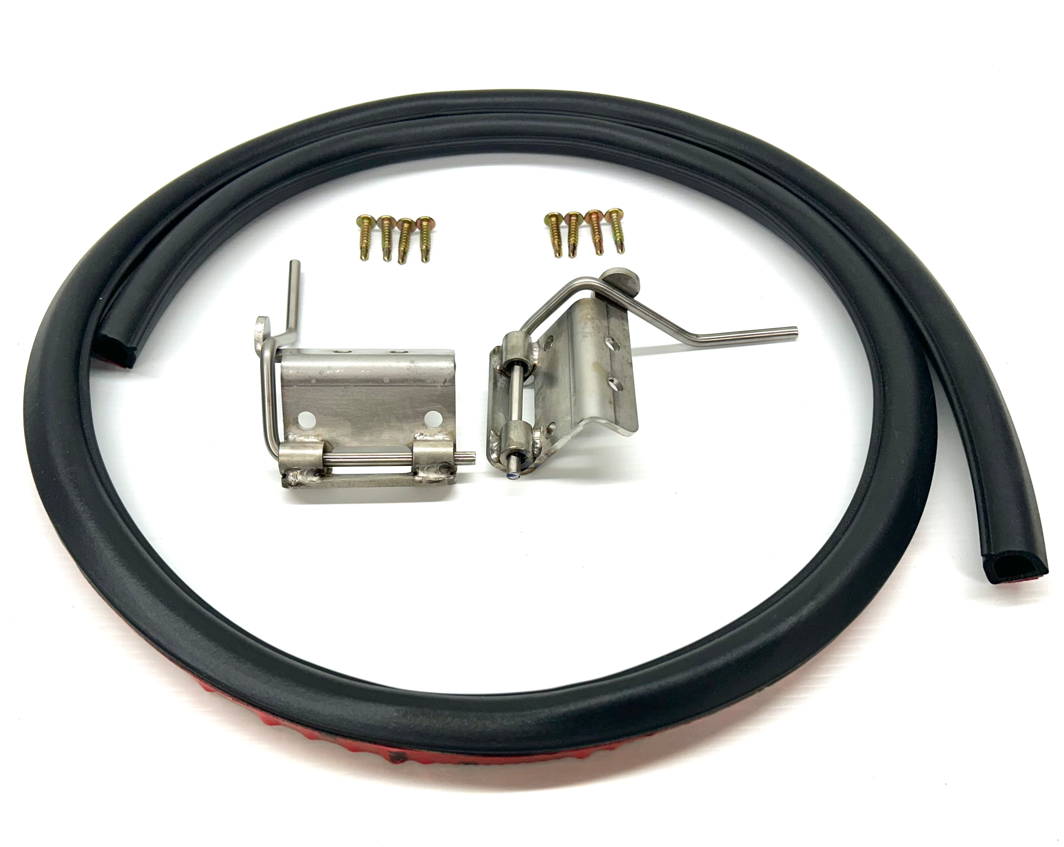 FG Ford Falcon 25mm Female Hinge & Pins & Seal Kit-D for EGR Ute Lid with Shiny Black Plastic Underneath