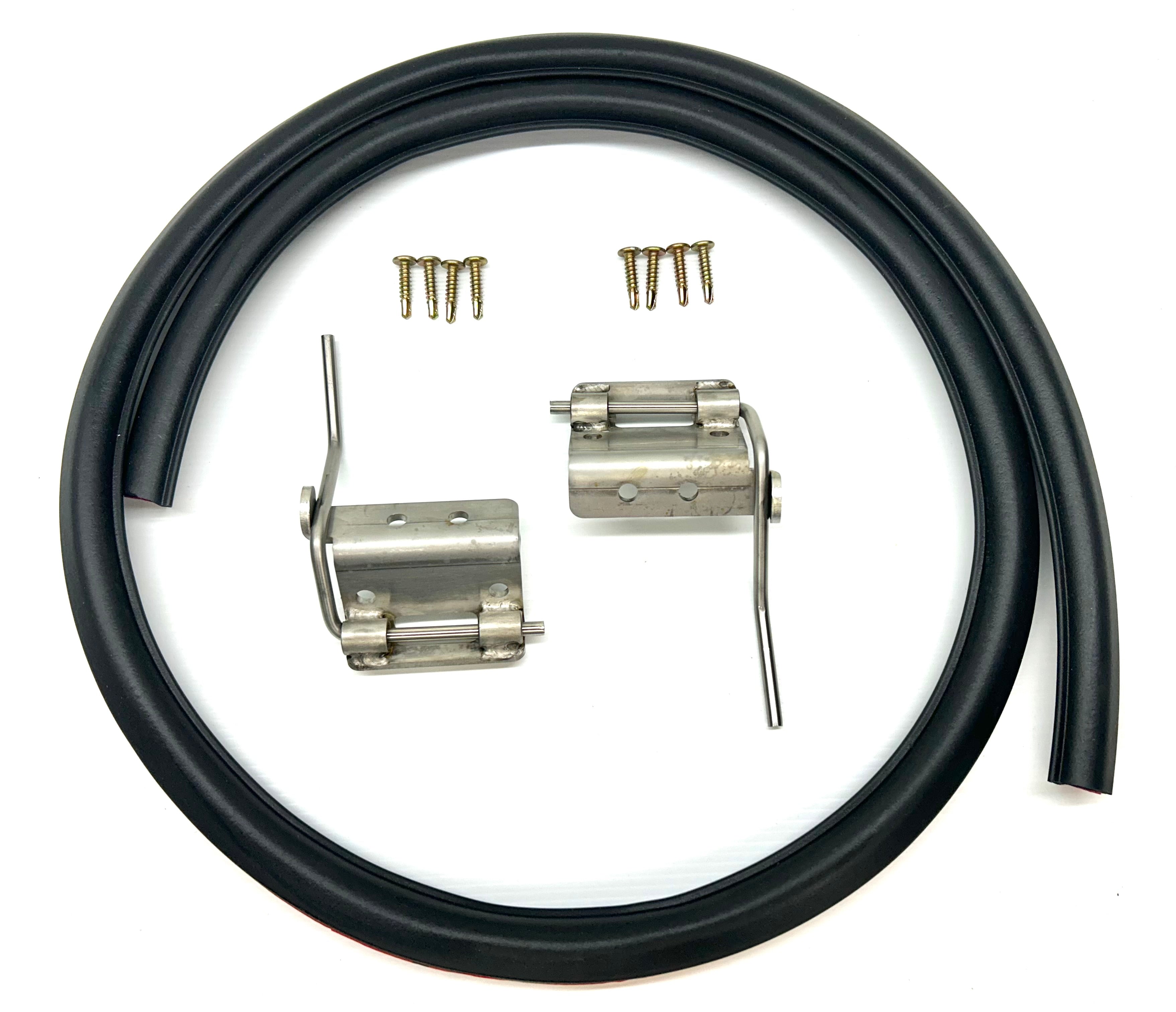 FG Ford Falcon 25mm Female Hinge & Pins & Seal Kit-D for EGR Ute Lid with Shiny Black Plastic Underneath