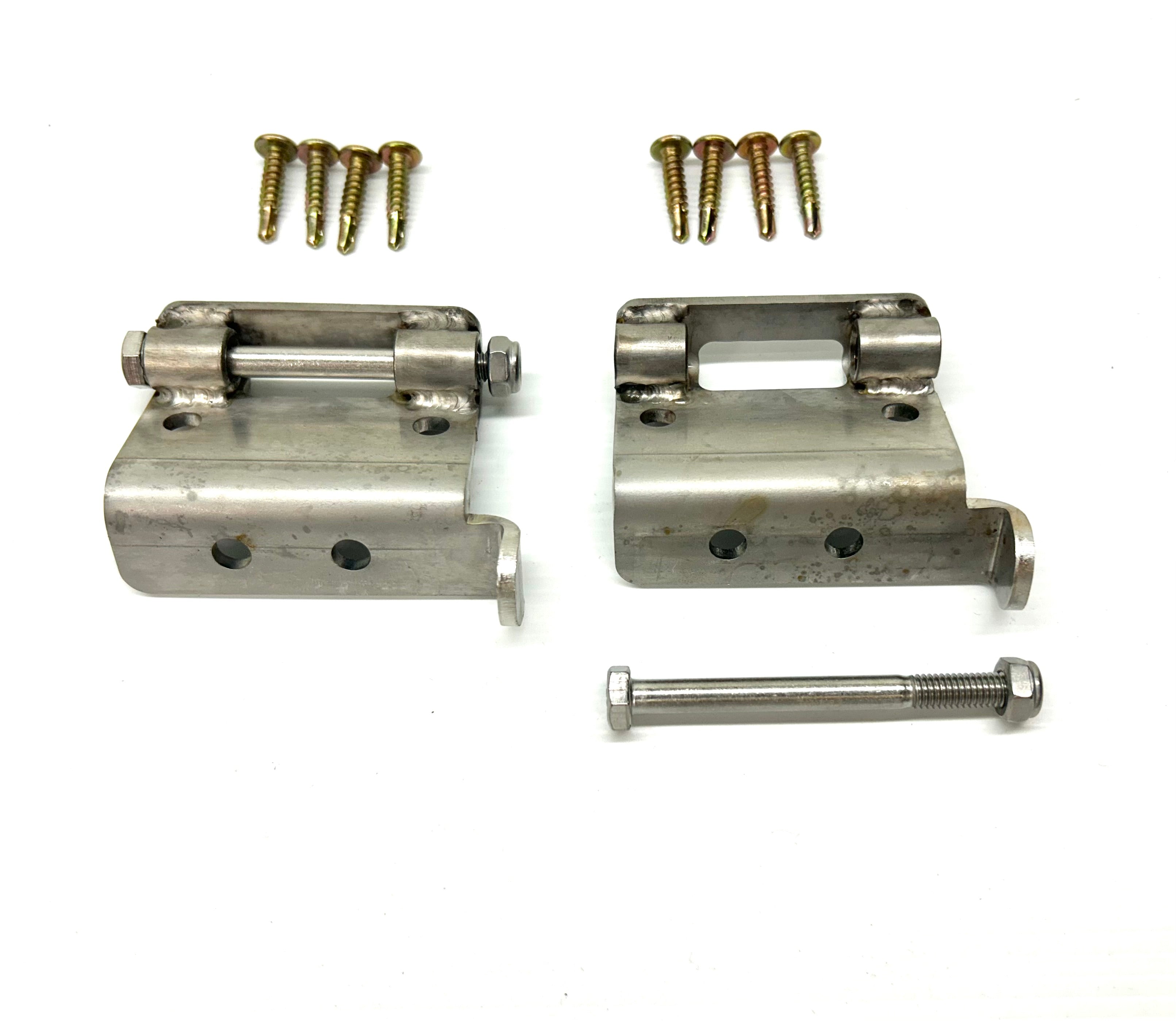 Toyota Hilux 2005-2015 Aftermarket Replacement 25mm Female Hinge & Bolts Kit-B for EGR Ute Lid with Shiny Black Plastic Underneath