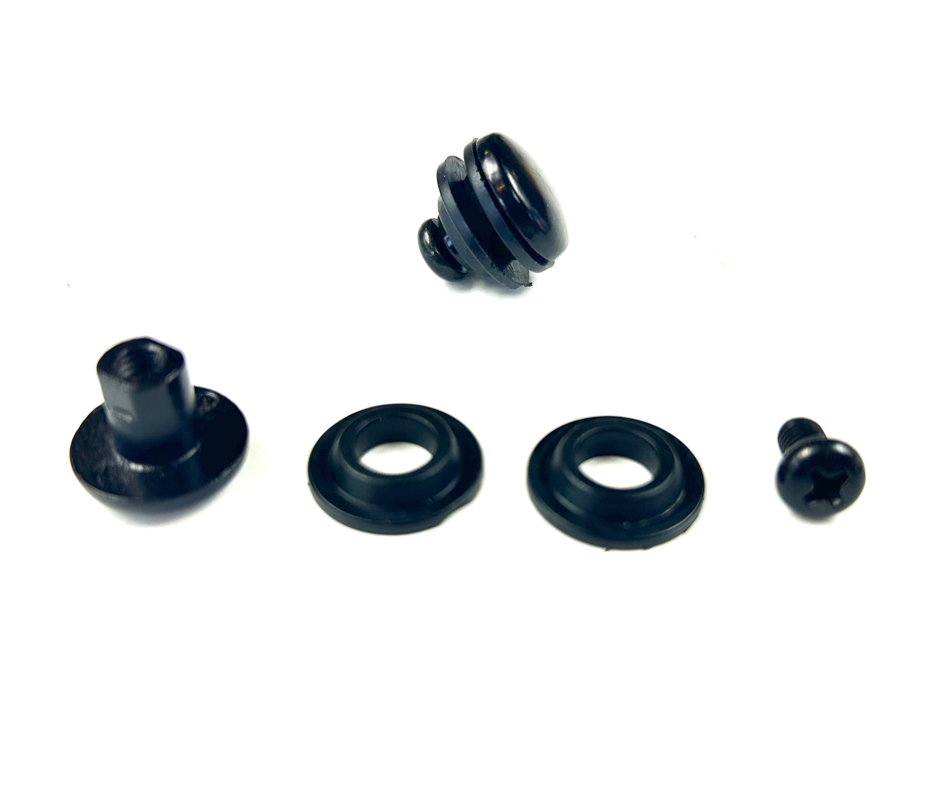 Canopy 16 x Black Round Head Glass Window Mounting Hardware Bolts