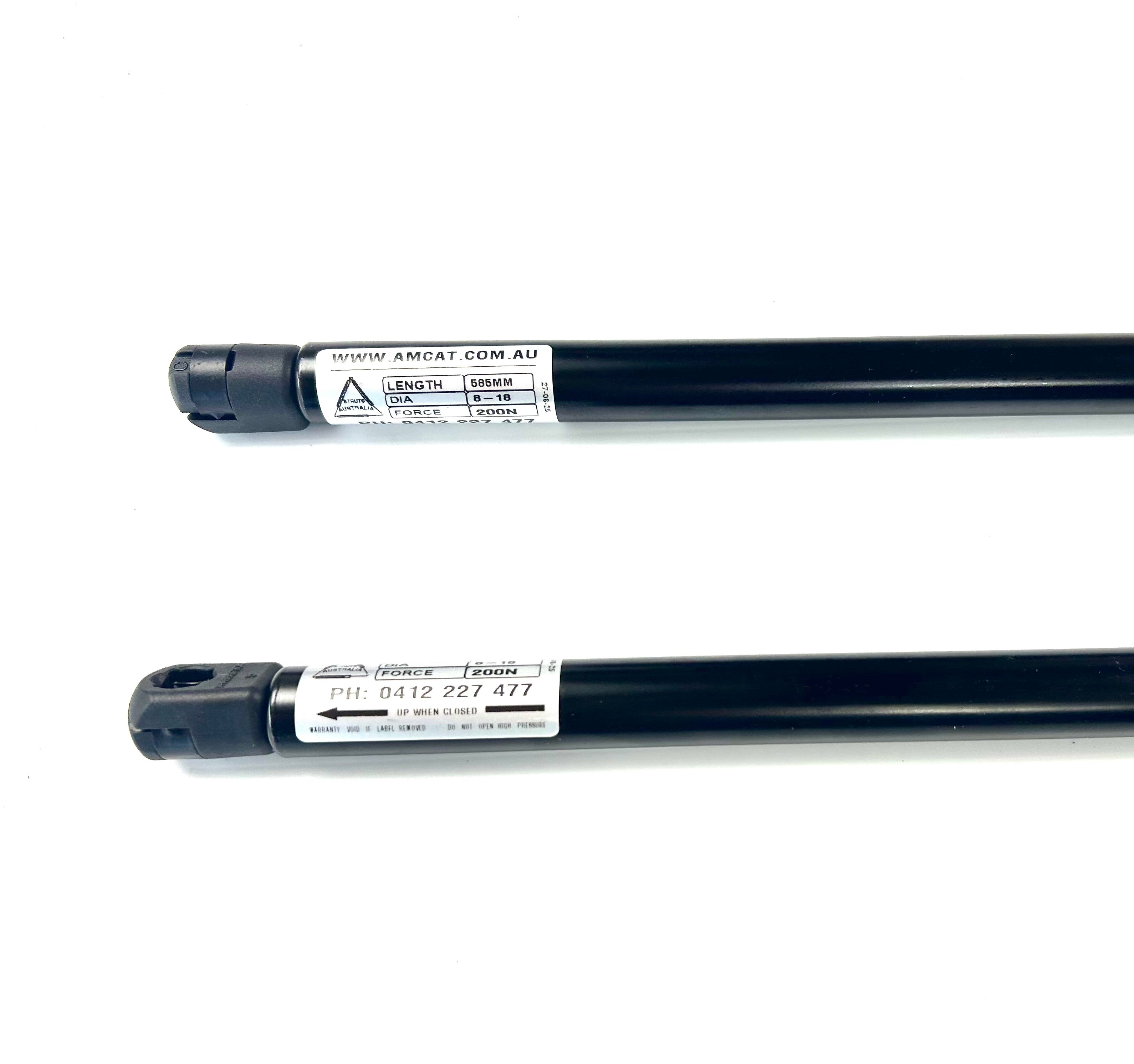 Toyota Hilux 2016+ J-Deck 1P EGR Plastic Ute Lid Hard Tonneau Covers M10-M10 Ball Heads 585mm x 200n