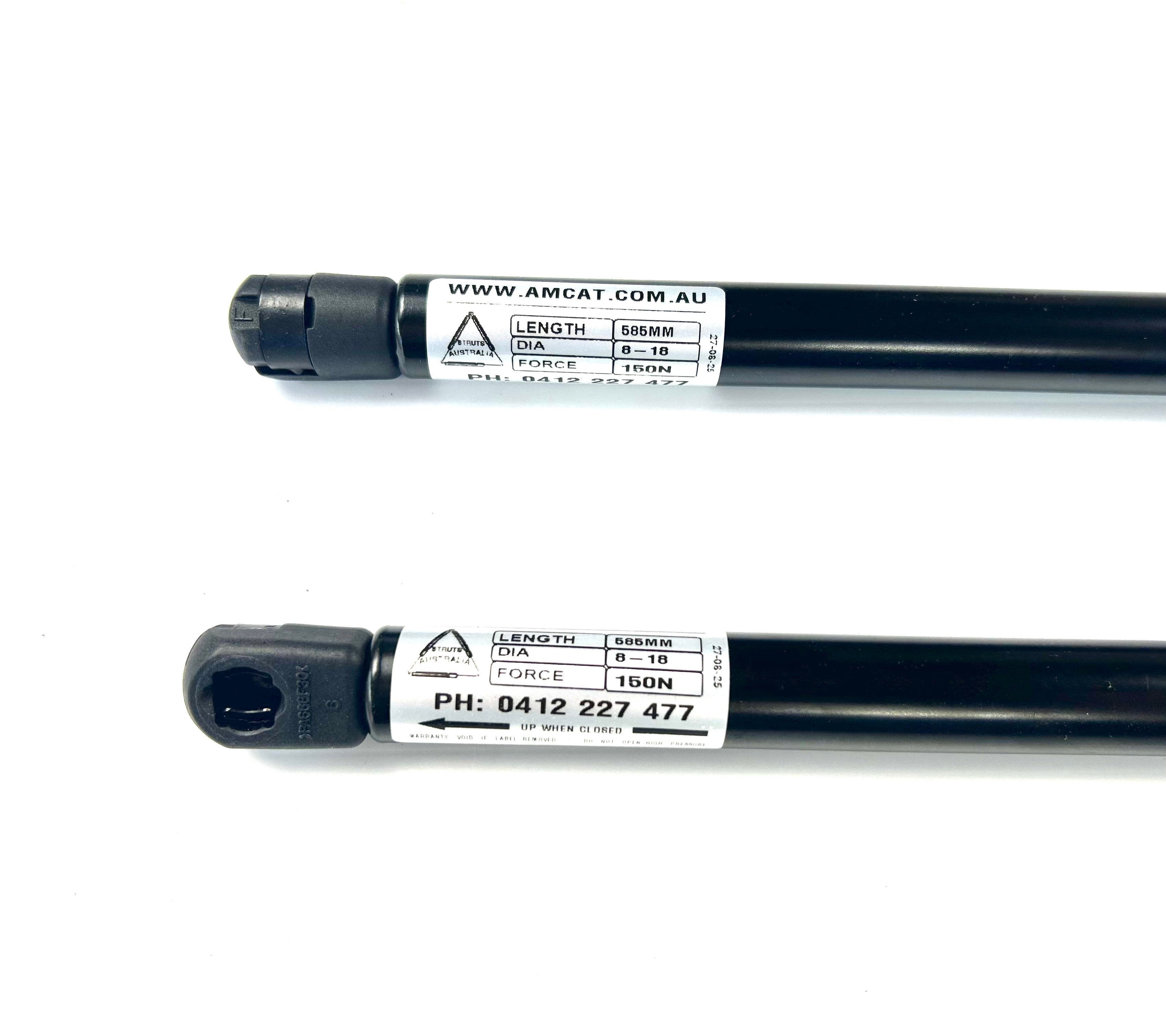 Toyota Hilux 2006-2015 EGR Plastic Ute Lid Hard Tonneau Covers M10-M10 Ball Heads 585mm x 150n