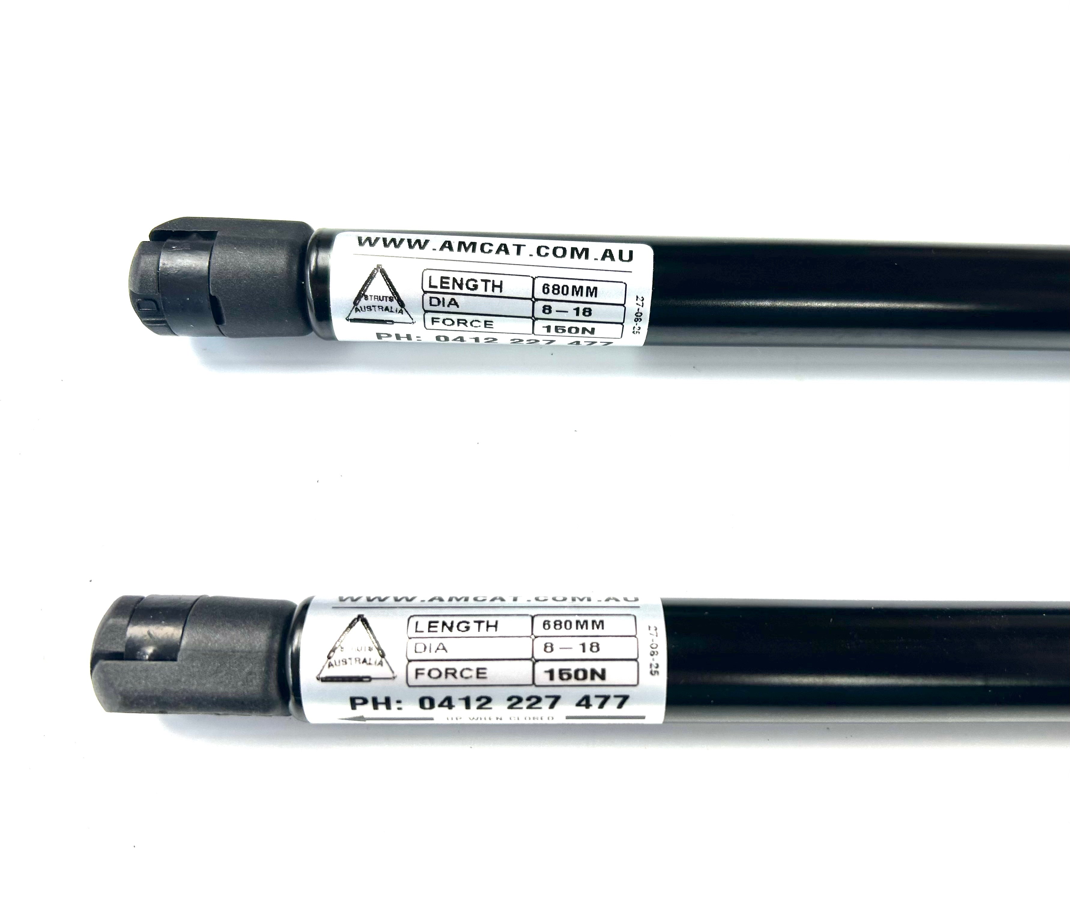 Isuzu D-Max 2012-2020 Gas Strut EGR Plastic Ute Lid Cover M10-M10 Ball Heads 680mm x 150n