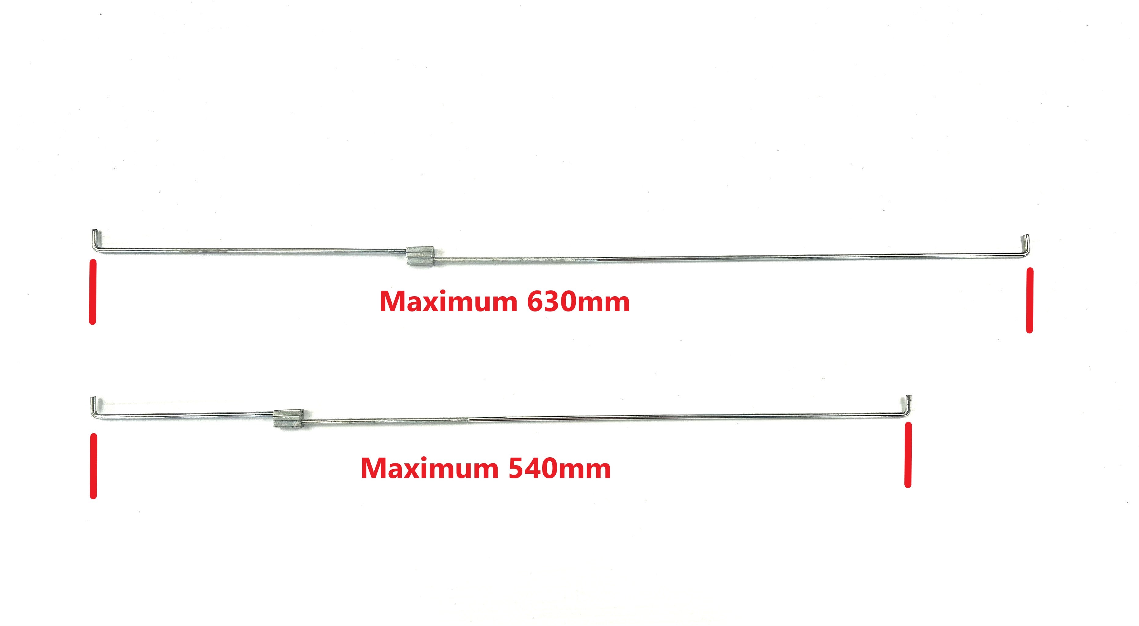 SHORT Threaded Wire Adjustable Connecting Rods for Canopy Window & Ute Lid R2L2S