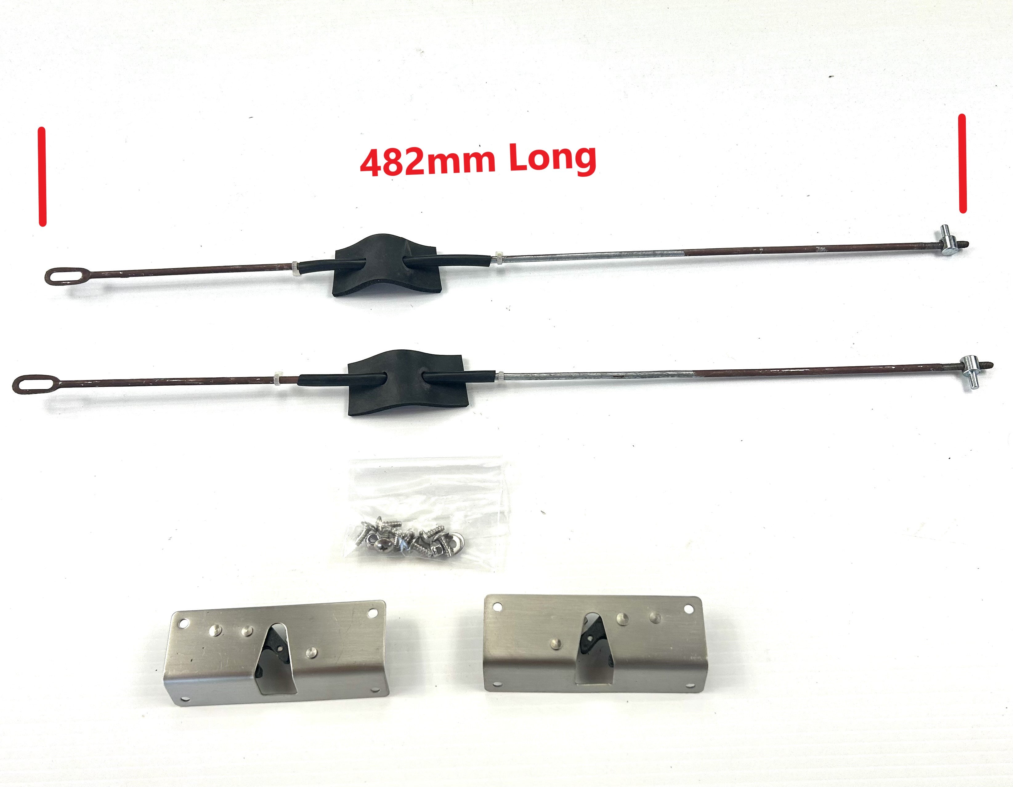 ALPHA CMX Canopy Side Door Wing Lock Hook Plate Catches + Rod Arms HardTop Truck