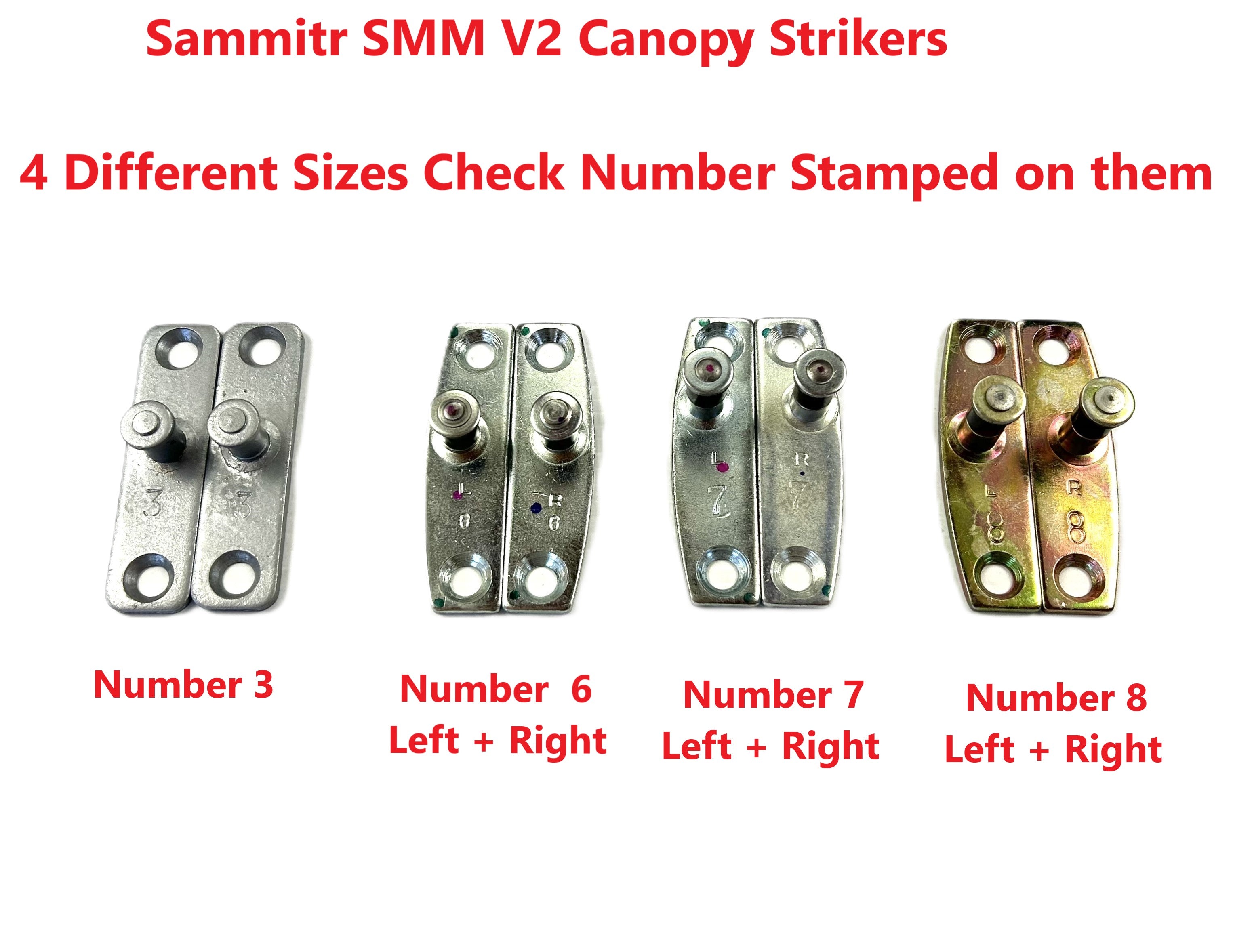 Sammitr SMM V2 Plus Canopy Rear Window Lock Strikers Number #7 HardTop