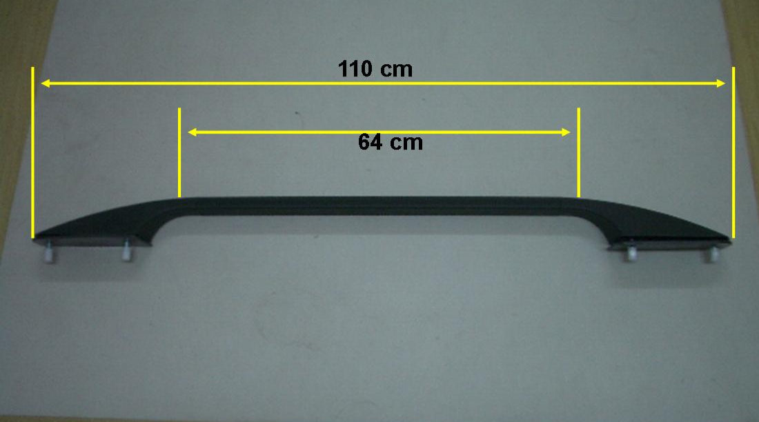 Canopy Roof Rack Rails Bars Ute Black 110cm LONG & Internal Support Plates