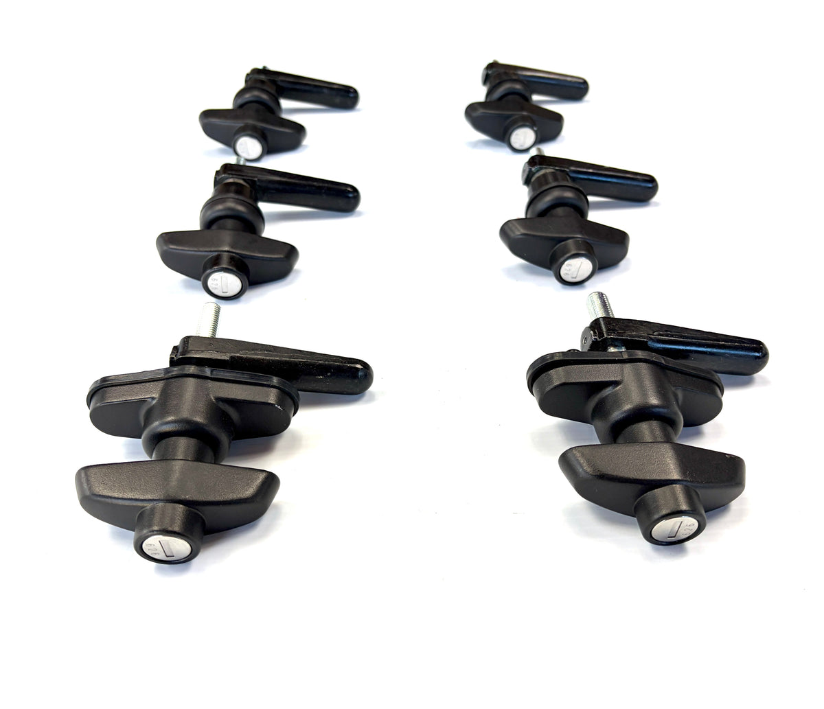 Canopy 2 x Framed Rear + 4 x Side Glass Window T-Handle Locks All Same key