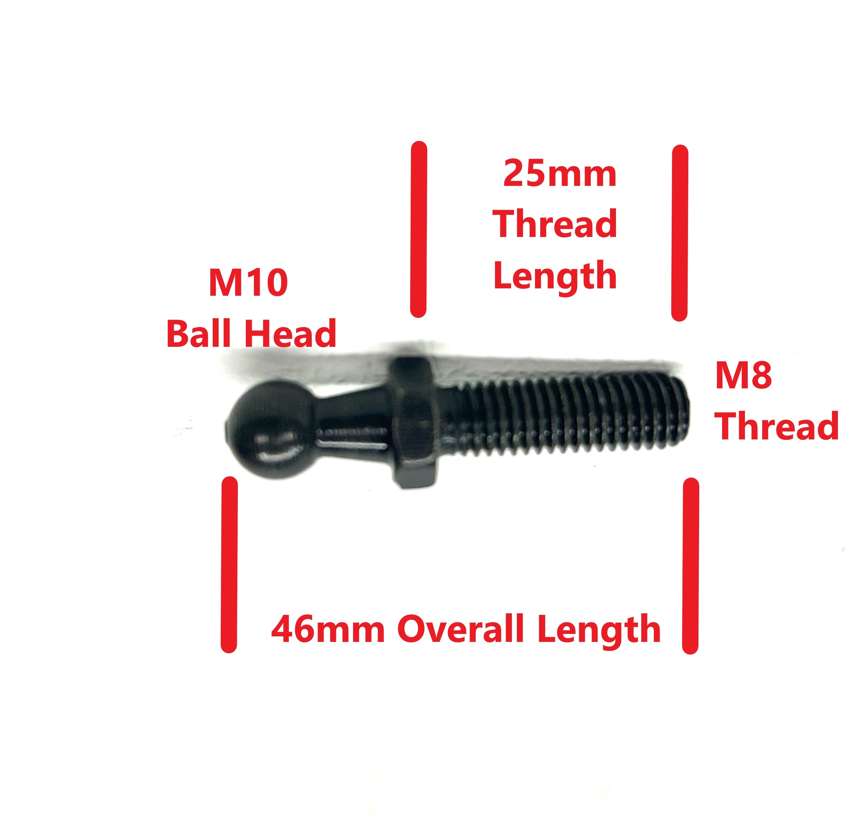 VU VY VZ VE VF Commodore Long M8 Threaded - M10 Ball Head * Gas Strut Bracket - Balls Mounts Ute Lid