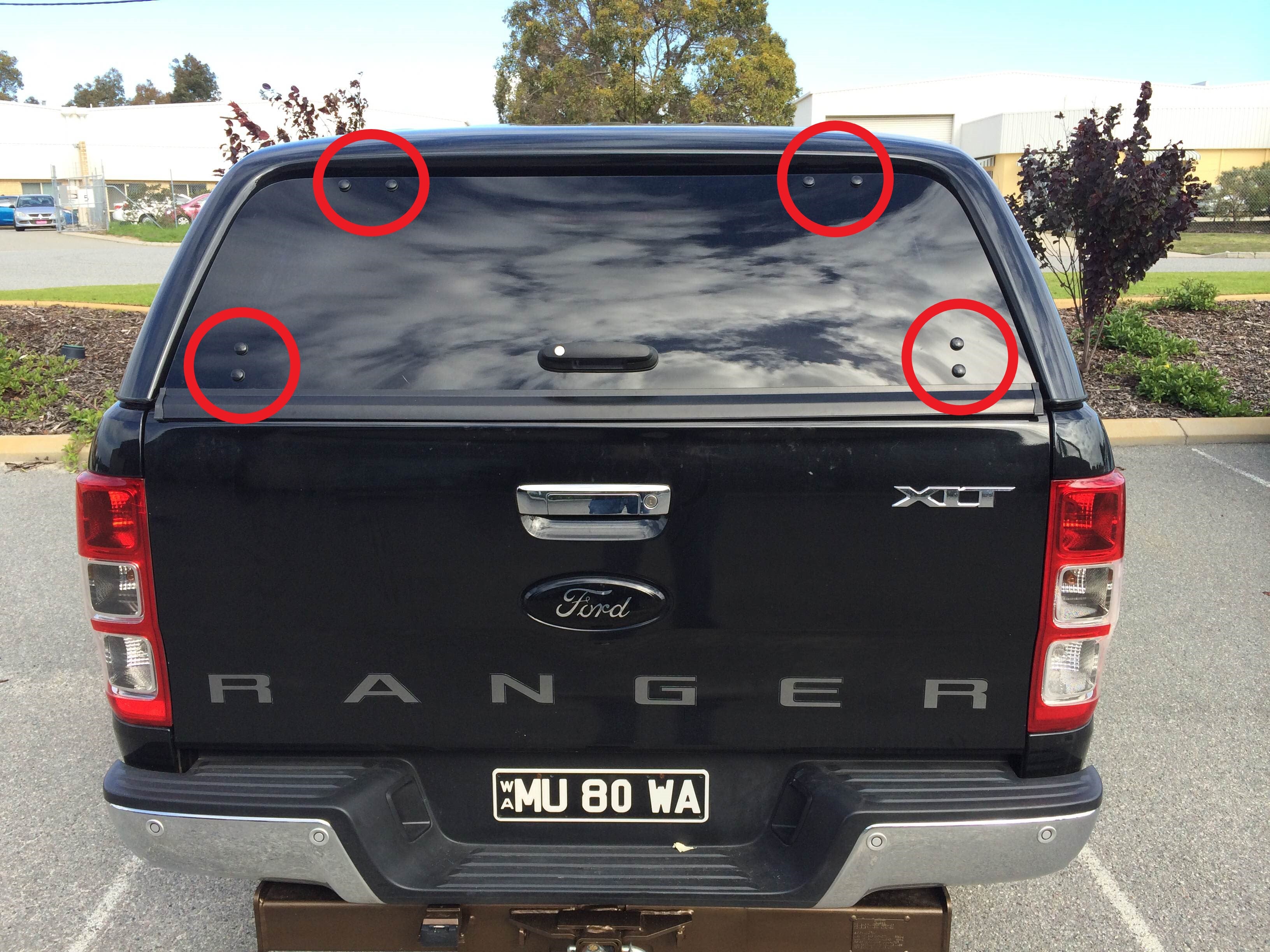 Canopy 16 x Black Round Head Glass Window Mounting Hardware Bolts