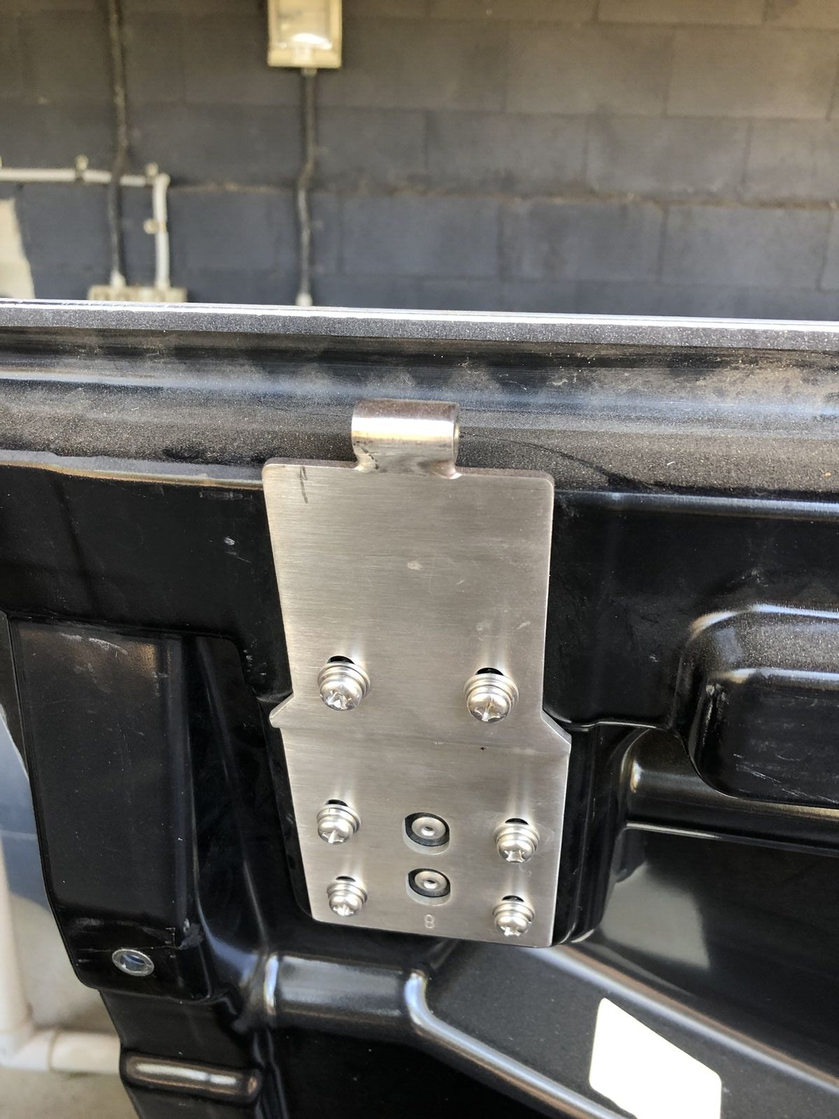 VU VY VZ Commodore fits EGR Ute Lid Male Hinges for Fitment onto Lid - EGR Lids with Shiny Black Plastic Underneath