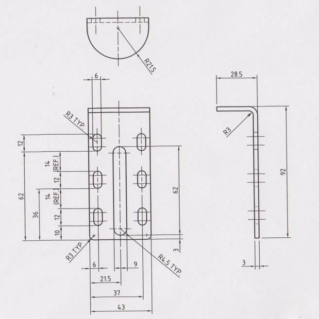 VU VY VZ Commodore fits EGR Long Lock Brackets Catches for Twin Ute Lid Locks for EGR Plastic Ute lids with Shiny Black Plastic Underneath
