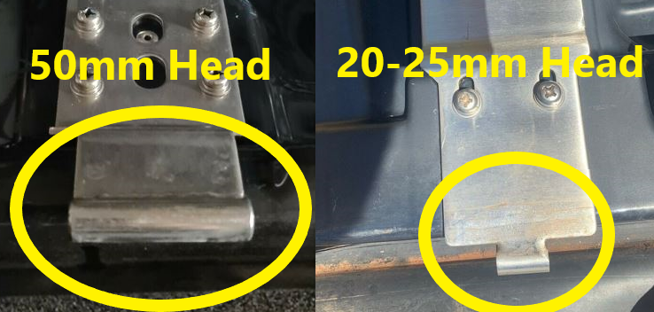 VU VY VZ Commodore fits EGR Ute Lid Male Hinges for Fitment onto Lid - EGR Lids with Shiny Black Plastic Underneath