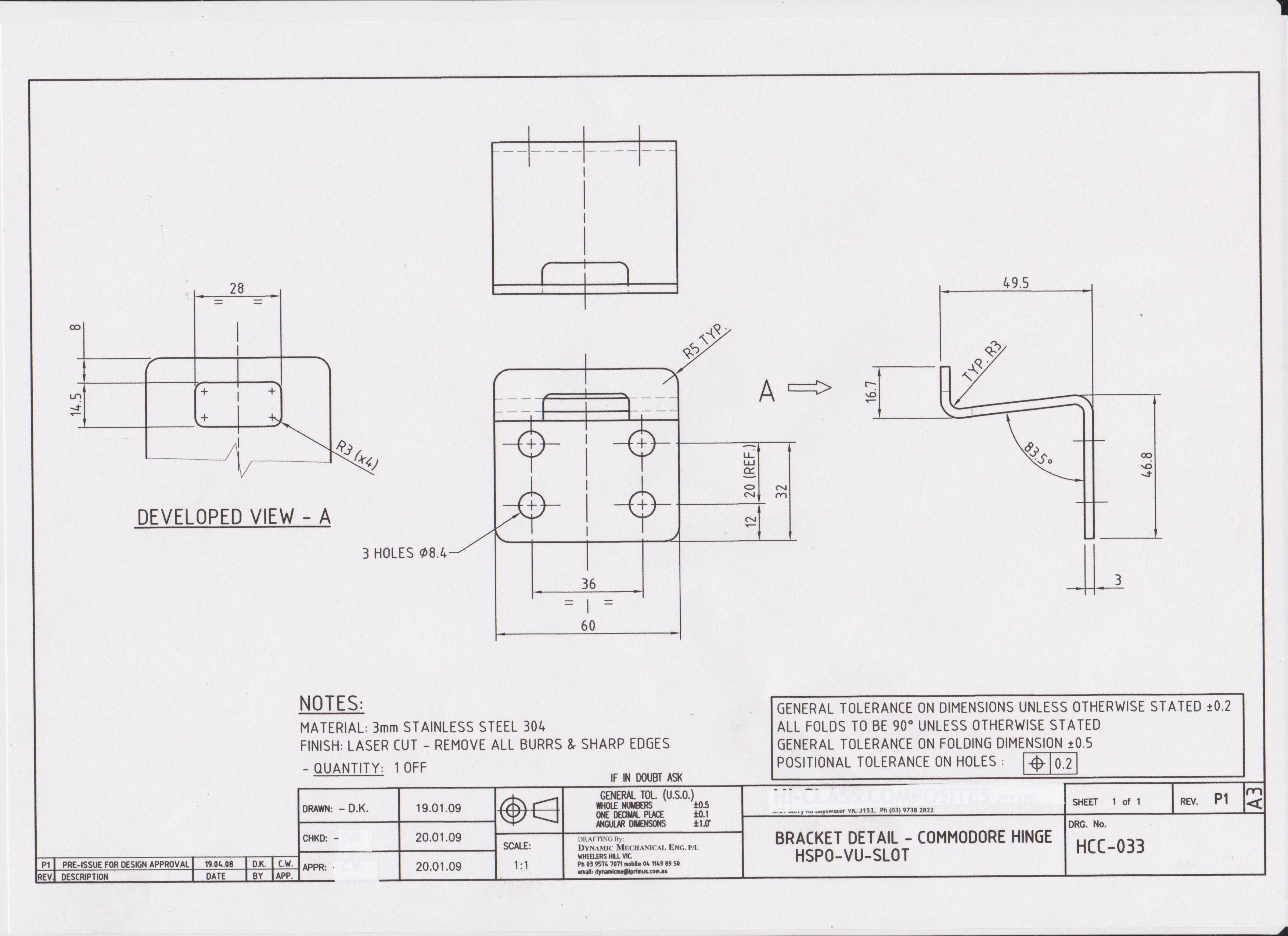 VU VY VZ Commodore Ute Lid Female 4 Hole Hinge Slots & Seal for Carpeted Fibreglass Lids SET-B Hinges & Seal & Screws